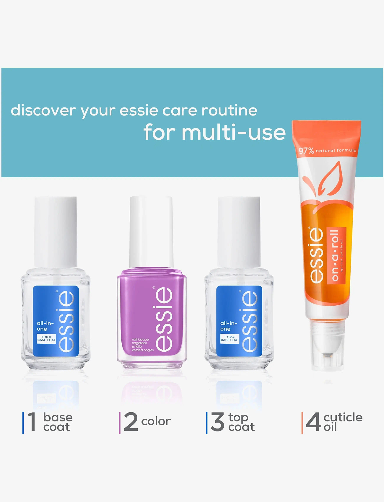 Essie - essie base coat all in one - makeup - all-in-one top & base coat - 5