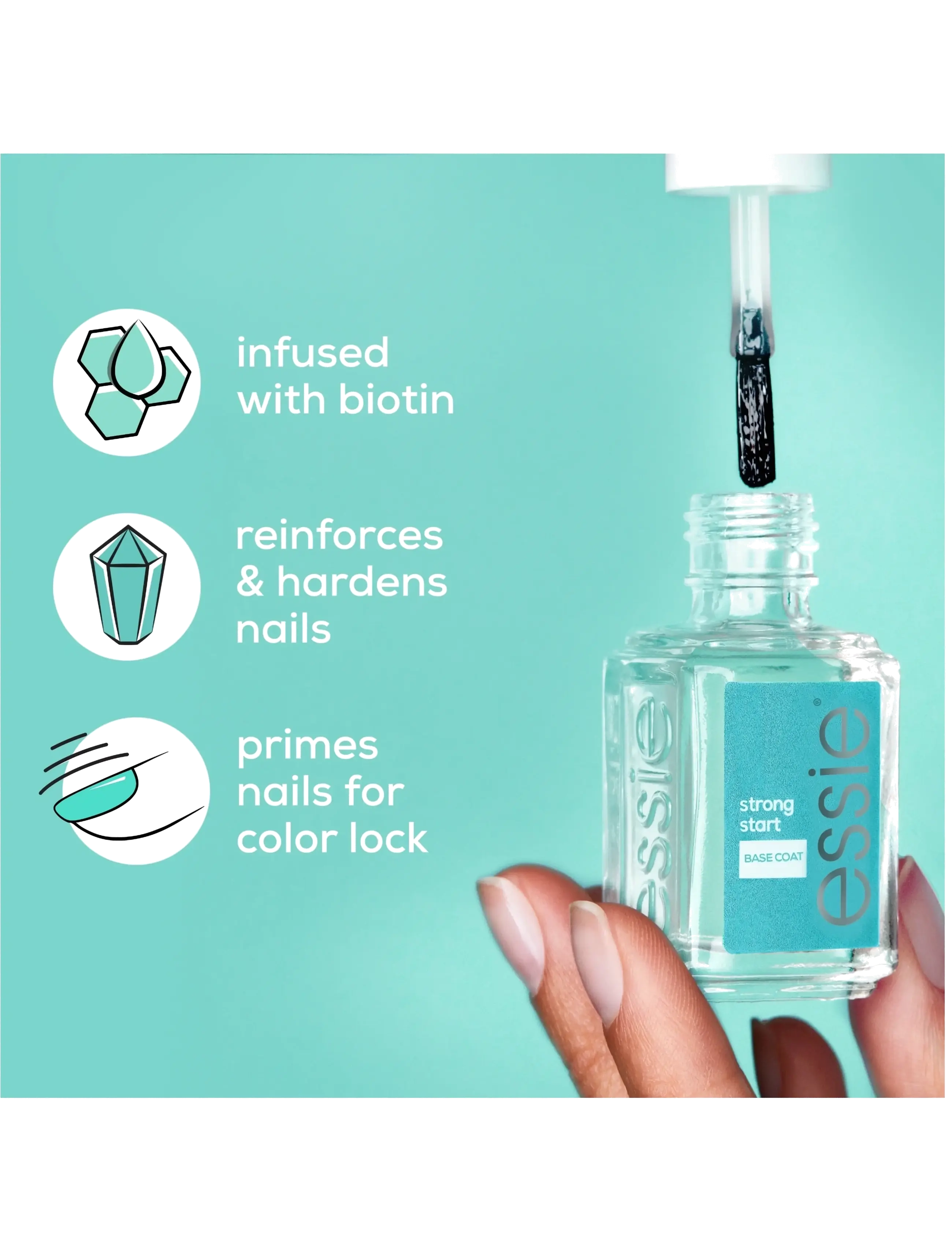 Essie - essie Care Strong Start Base Coat - redo för date night - as strong as it gets base coat - 1