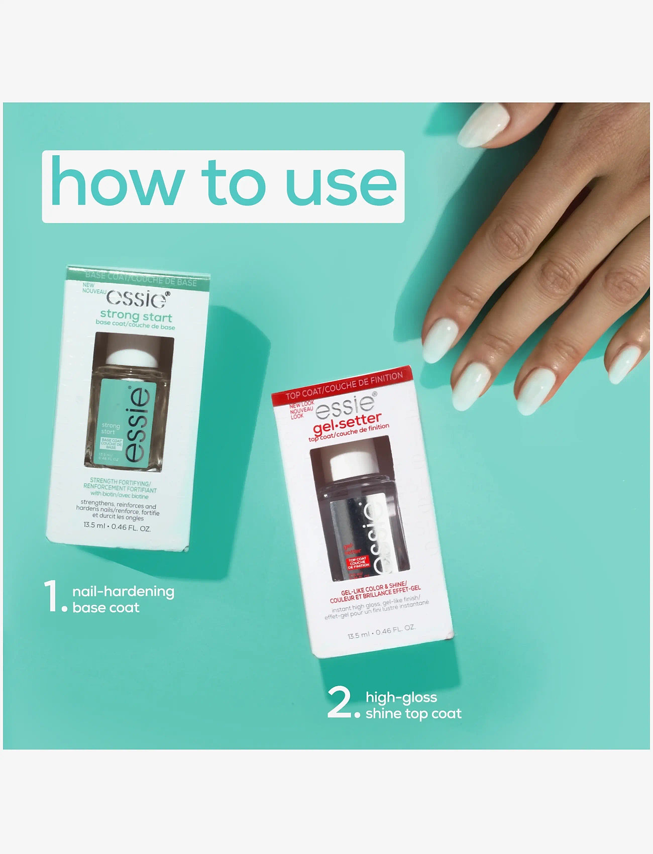 Essie - essie Care Strong Start Base Coat - valmiina treffi-iltaan - as strong as it gets base coat - 3