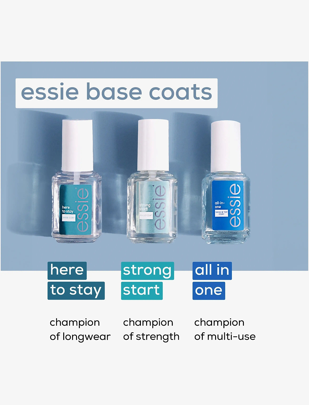 Essie - essie Care Strong Start Base Coat - valmiina treffi-iltaan - as strong as it gets base coat - 4