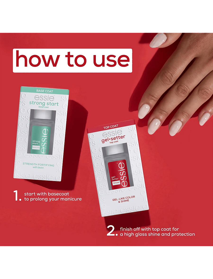 Essie - essie gel setter top coat 13,5 ml - förðunarvörur - gel setter top coat - 4