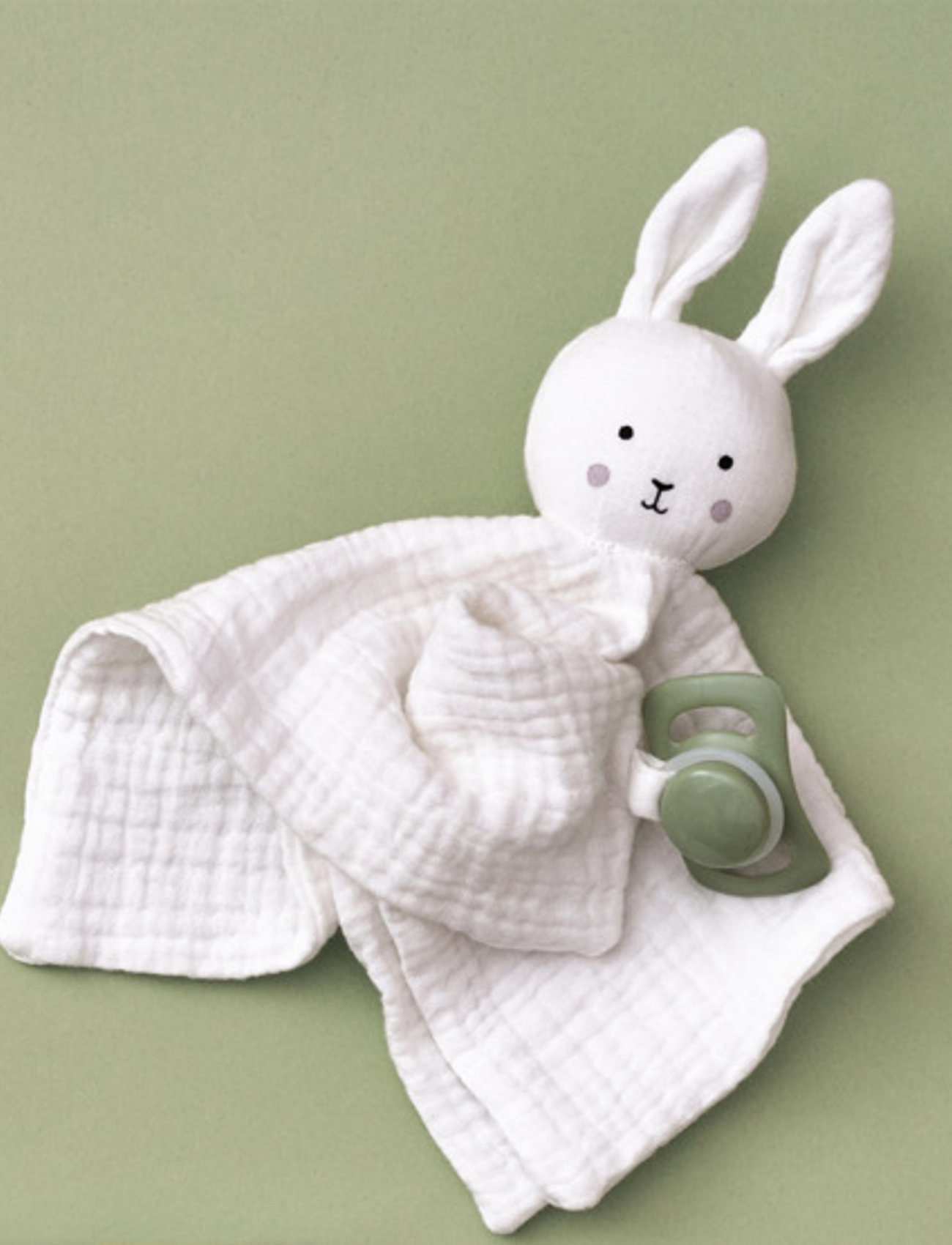 Esska - Pacifier buddy Rabbit - cuddle blankets - white - 0