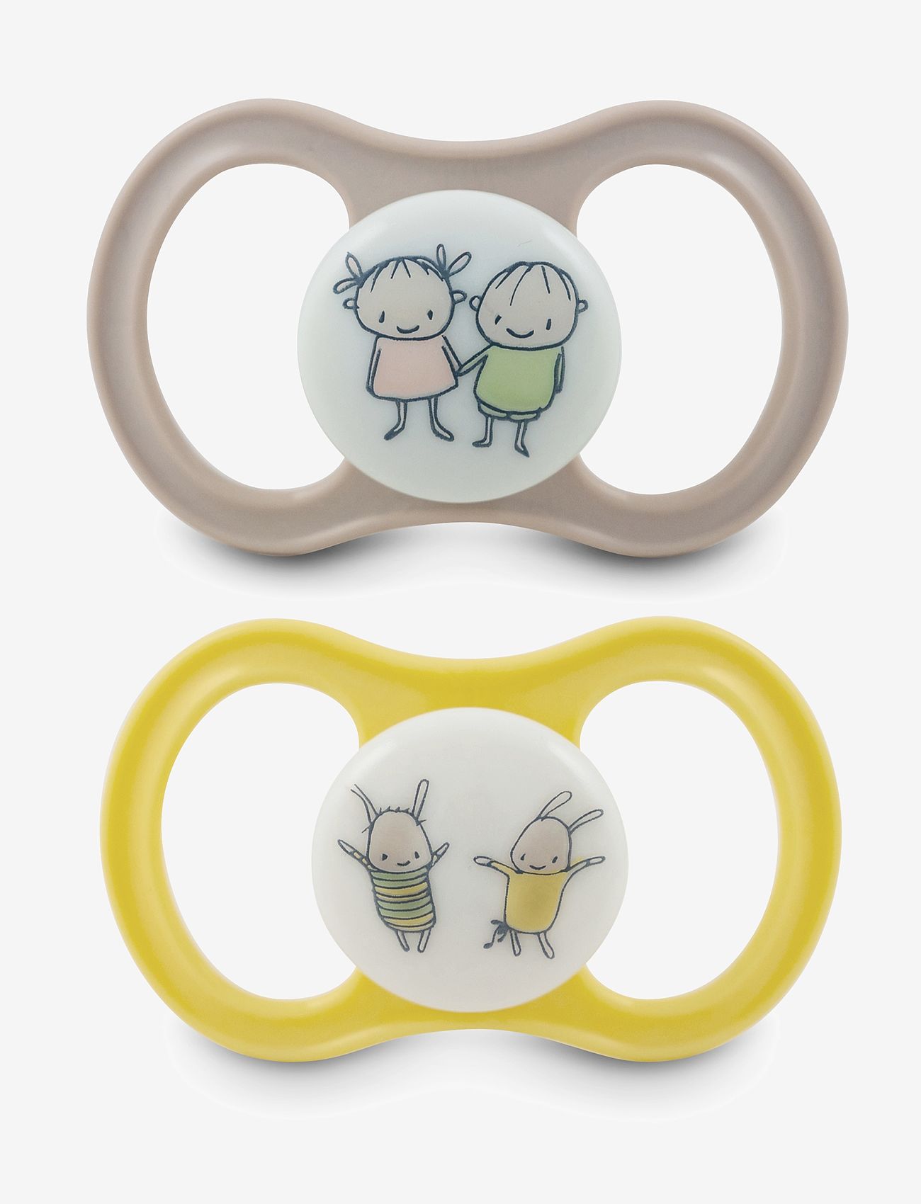 Esska - Pacifier Happy Silicone Glow 2-pack, + 4 month UNI - uni - 0