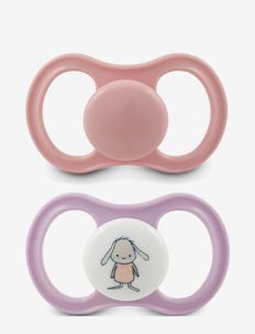 Pacifier Happy Natural rubber 2-pack, +4 month Pink, Esska