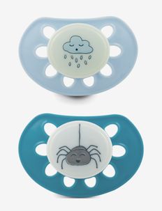 Pacifier Classic Silicone Glow 2-pack, +4 month Blue, Esska
