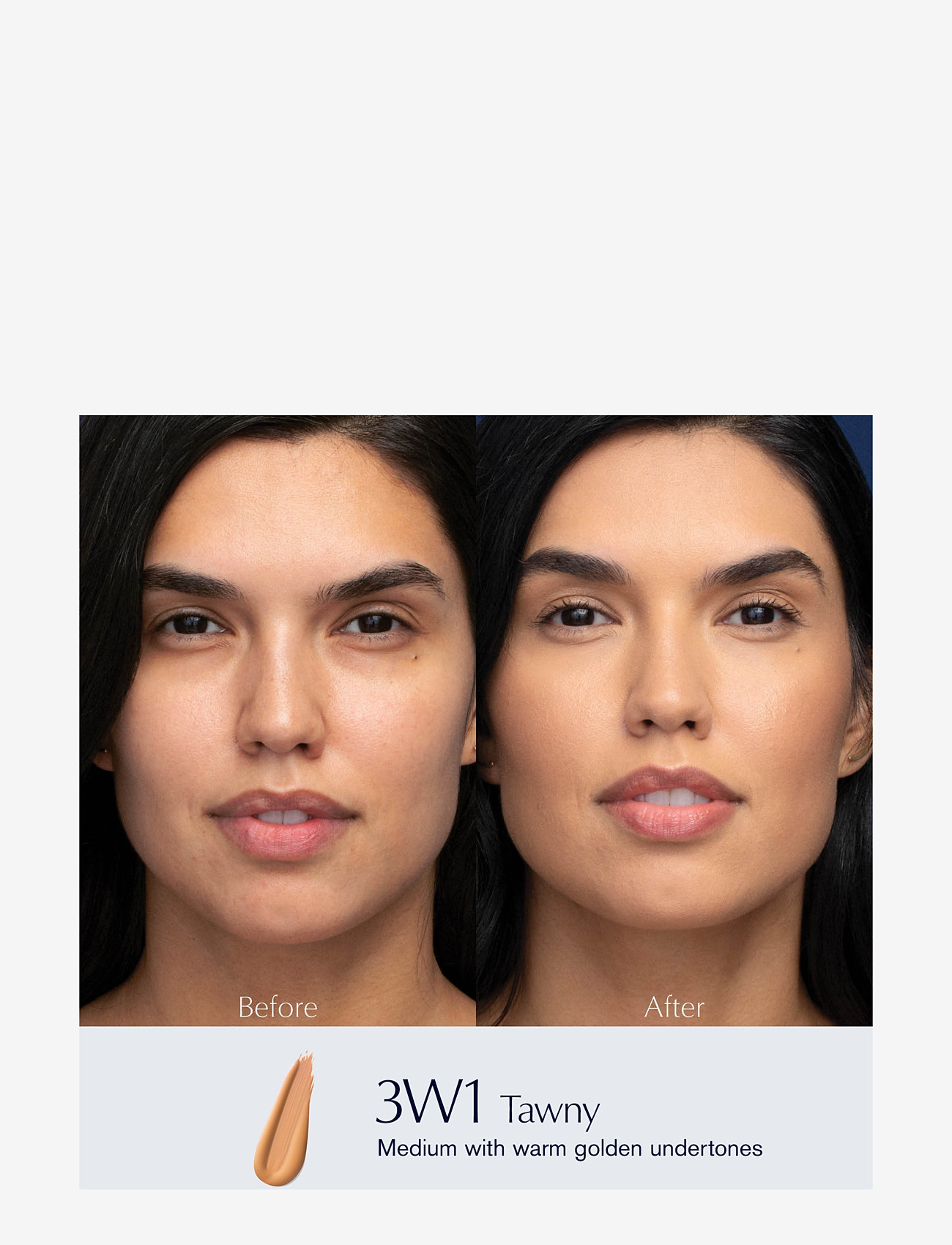 Estée Lauder - Double Wear Stay-In-Place Matte Powder Foundation - redo för date night - 3w1 tawny - 1