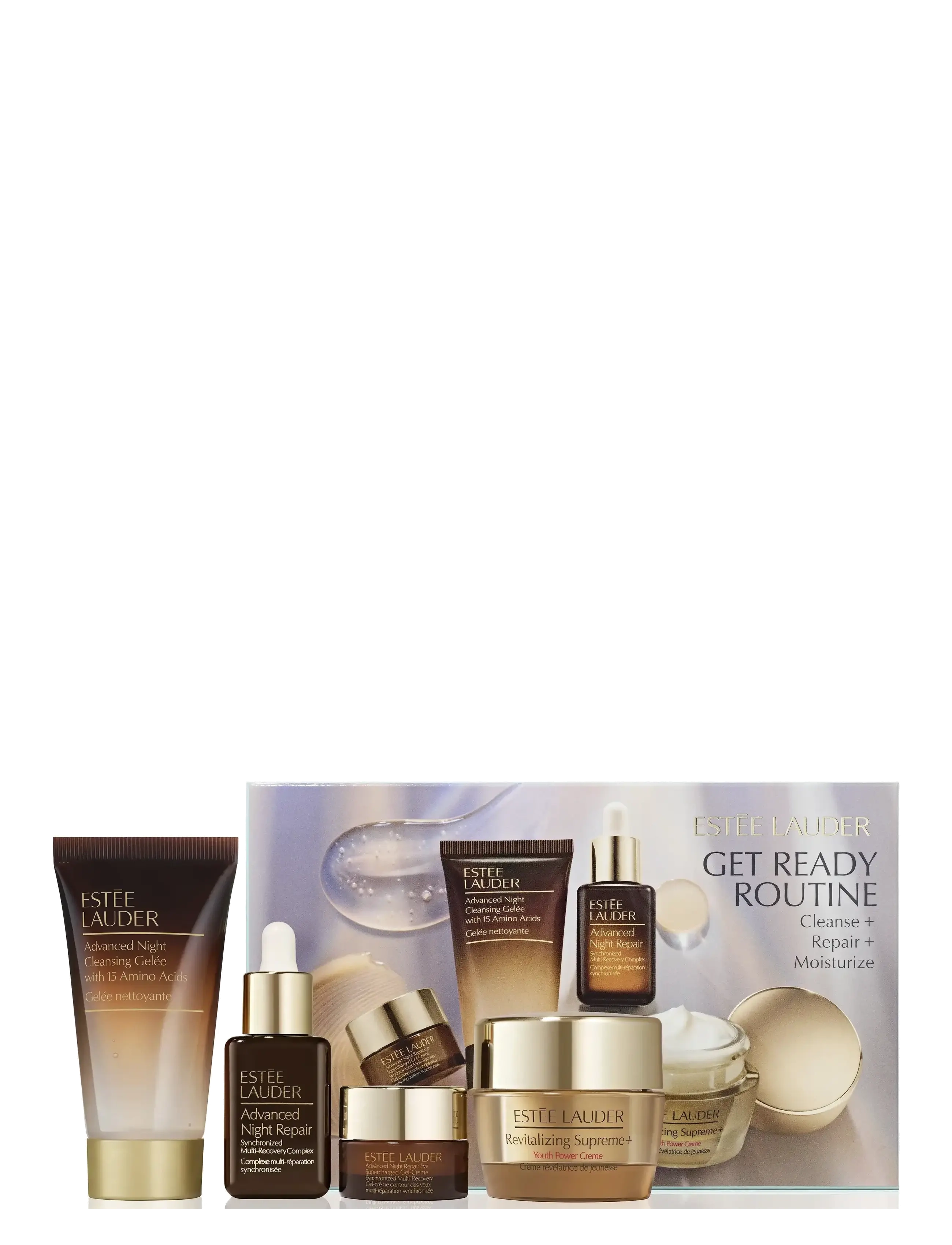 Estée Lauder Get Ready Routine Cleanse + Repair + Moisturize Starter Set - Lahjapakkaukset - CLEAR / undefined