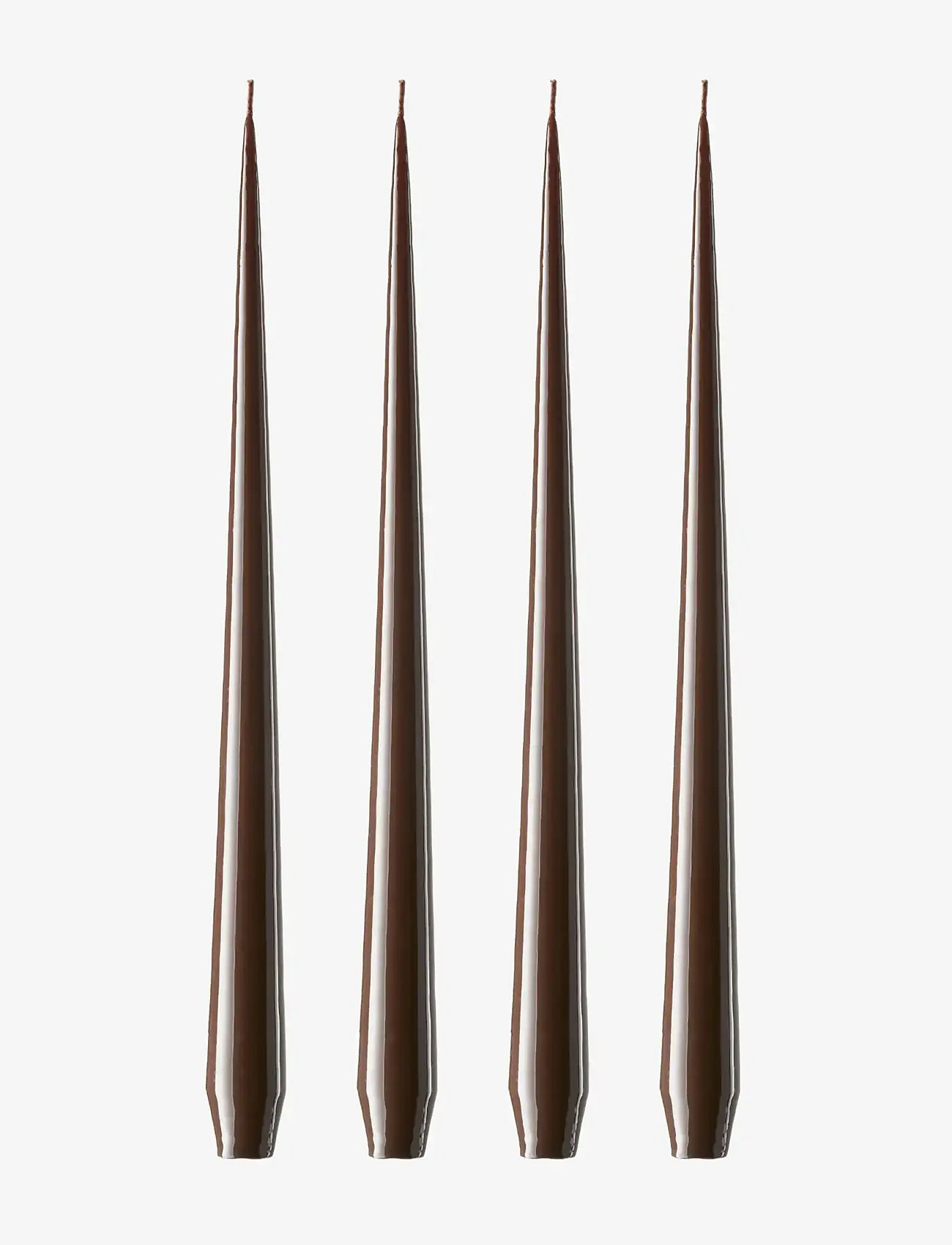 ester & erik - Taper candle 32cm 4-pack - stagelys - 79 espresso - 0
