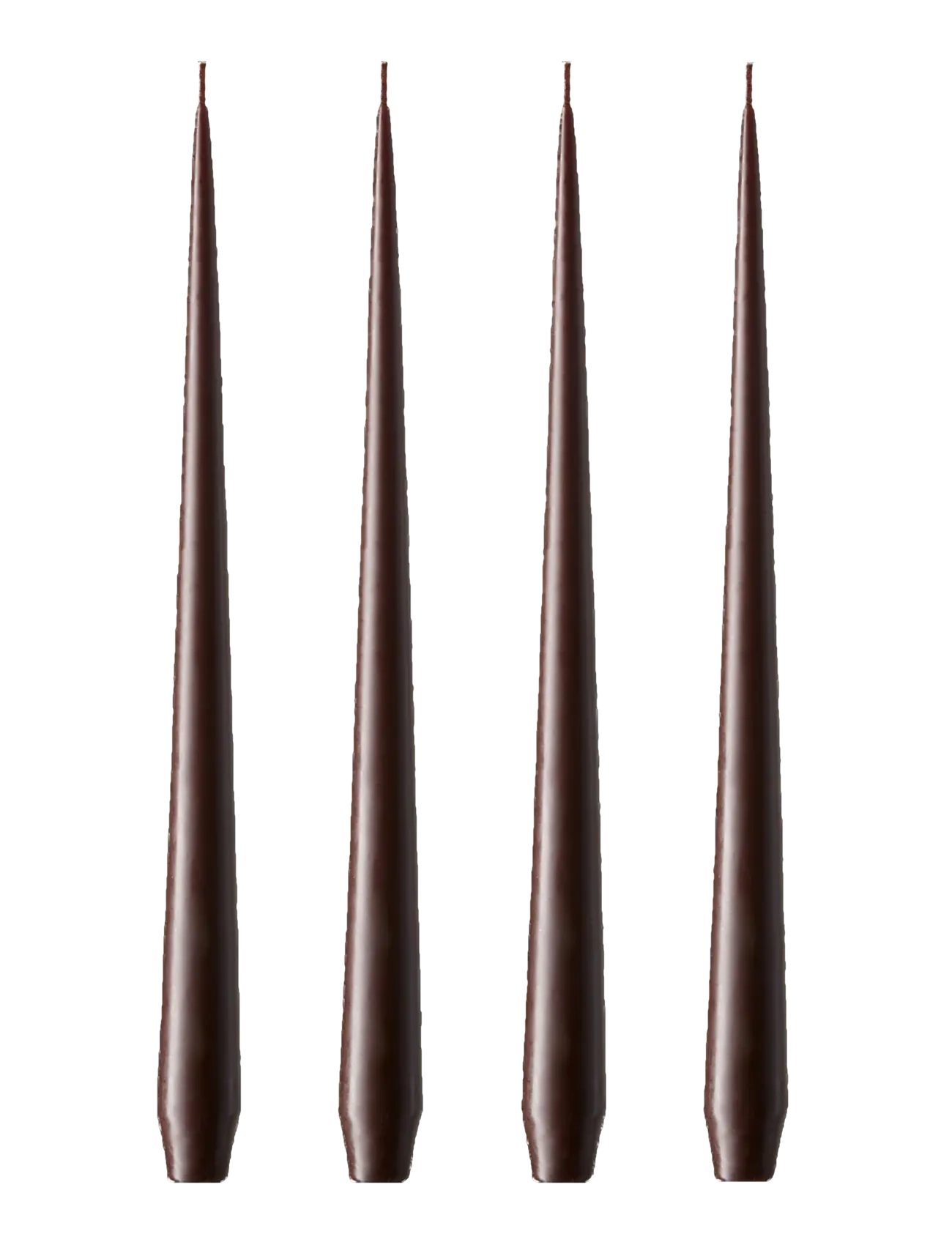 ester & erik Taper candle 32cm 4-pack - ester & erik - 79 ESPRESSO / brown