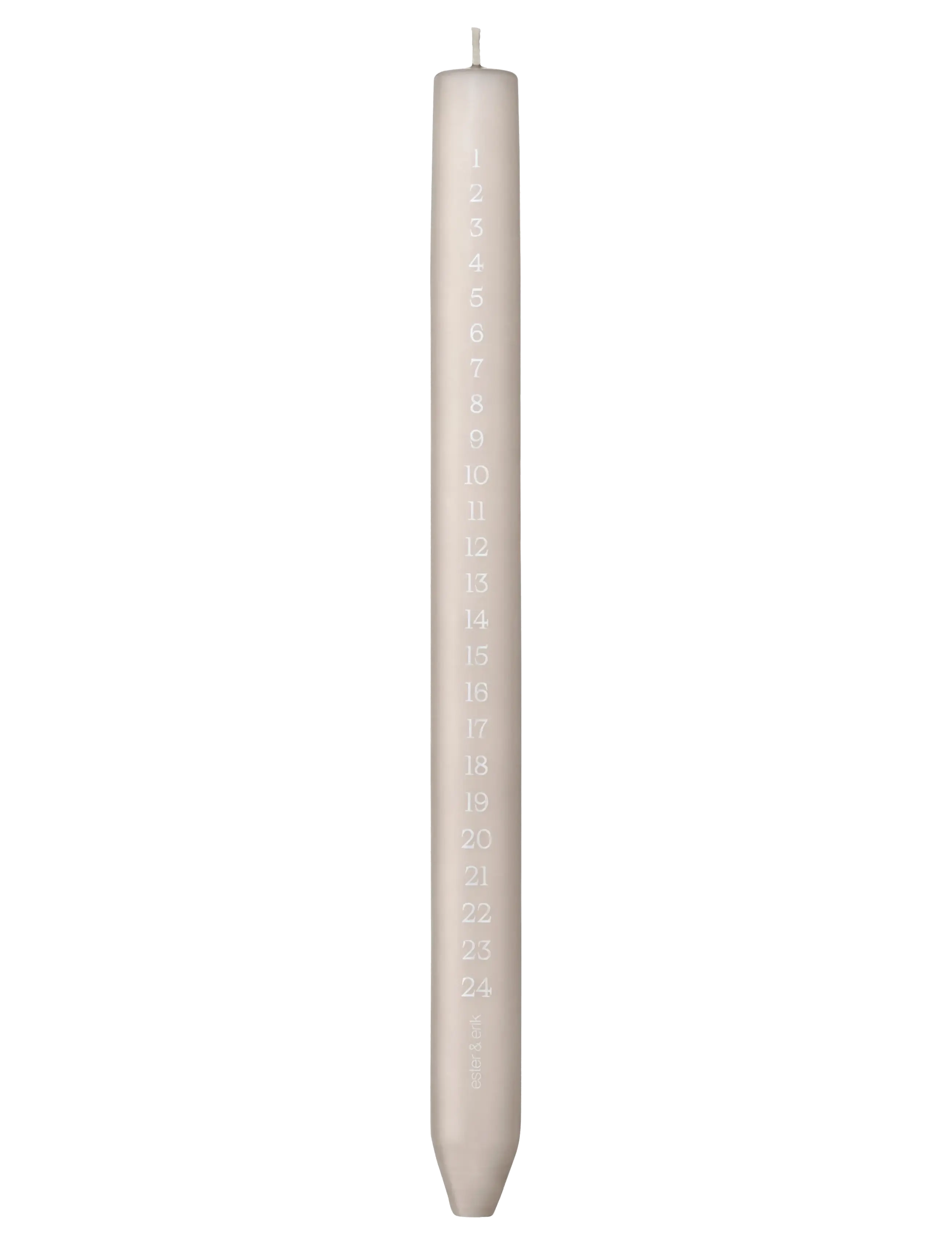 ester & erik Cylindrical calendar candle -  - 22 LINEN GREY / grey