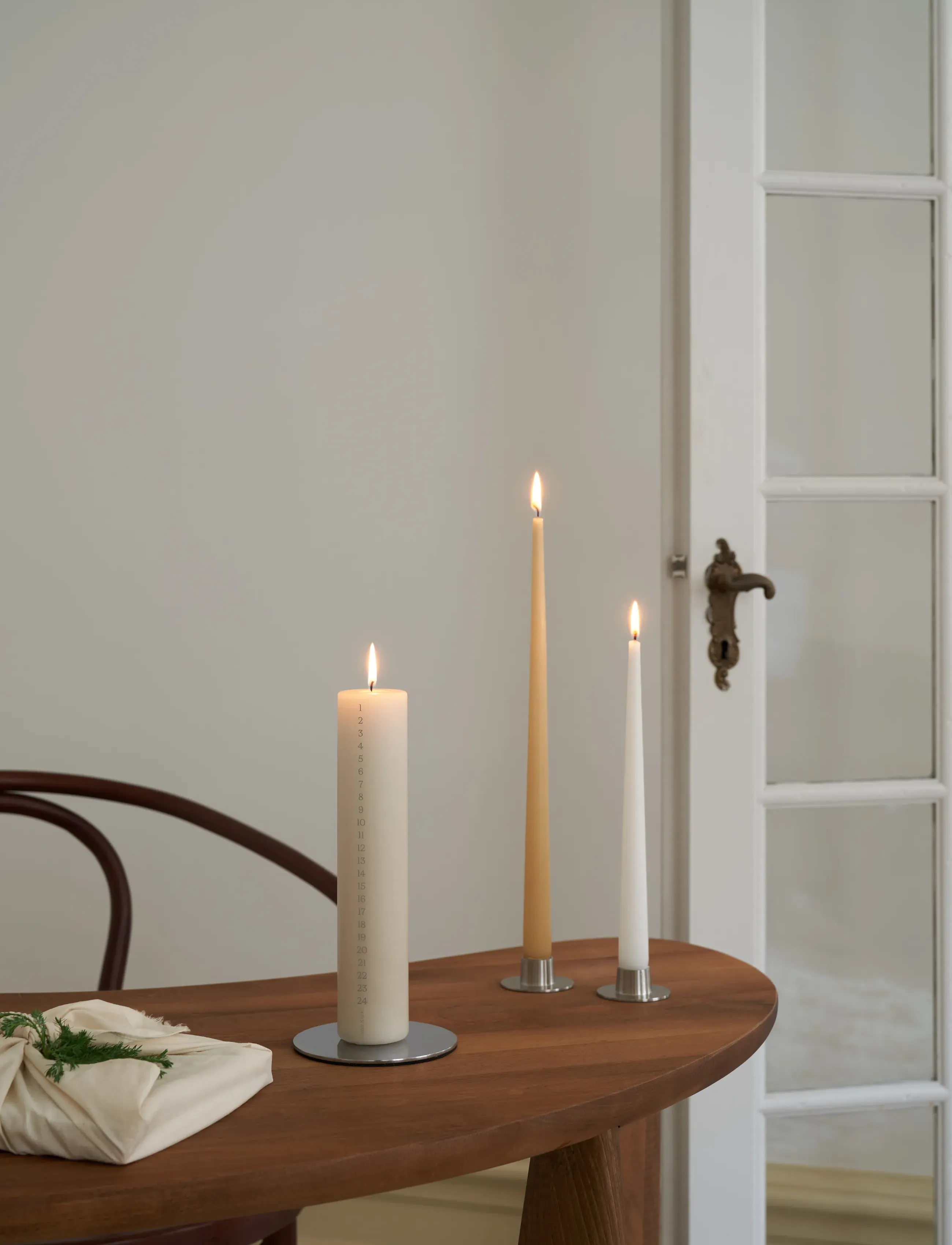 ester & erik - Pillar calendar candle - adventsljus & kalenderljus - 06 ivory - 0