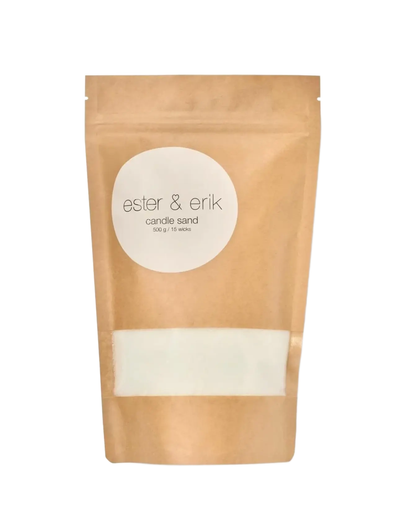 ester & erik Candle Sand, H:26.5 cm, Candles, Weiß - Pillar Homeware
