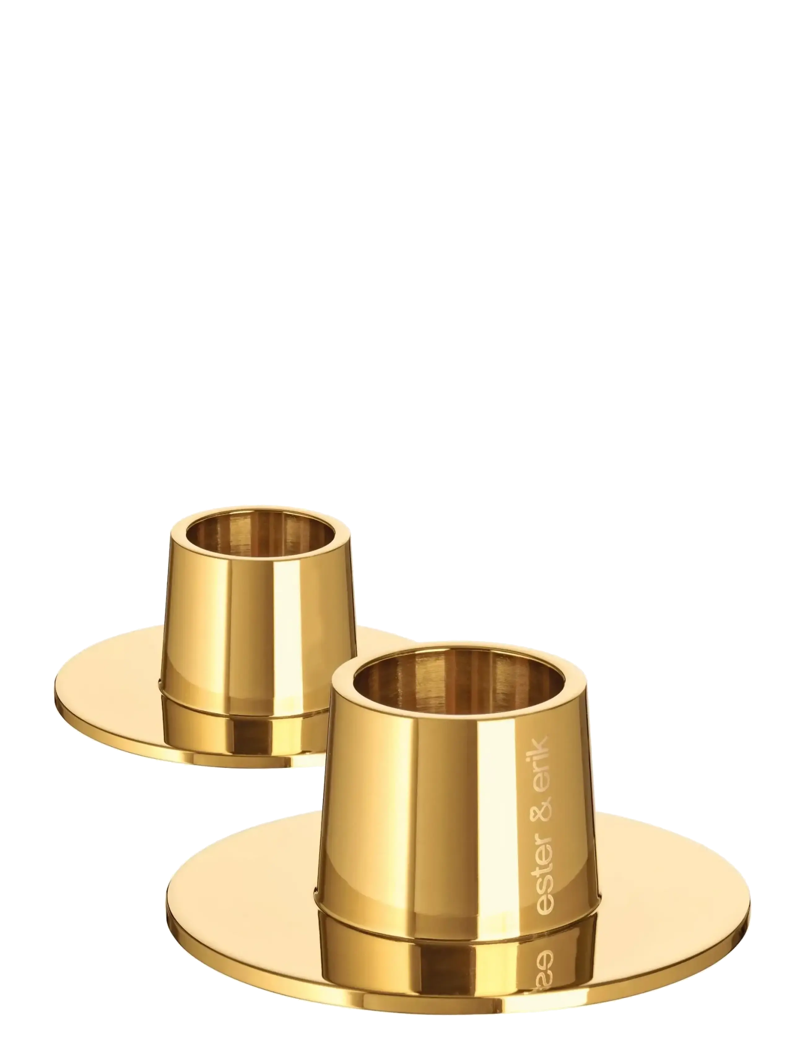 ester & erik Candle holder 2-pack - Gifts - GOLD SHINY / gold