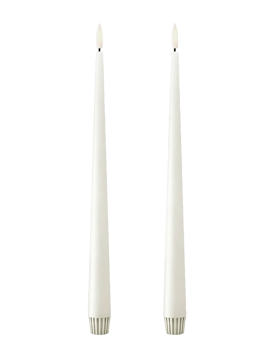 ester & erik - LED taper candle 30cm 2-pack - led bougies - 10 silky - 0