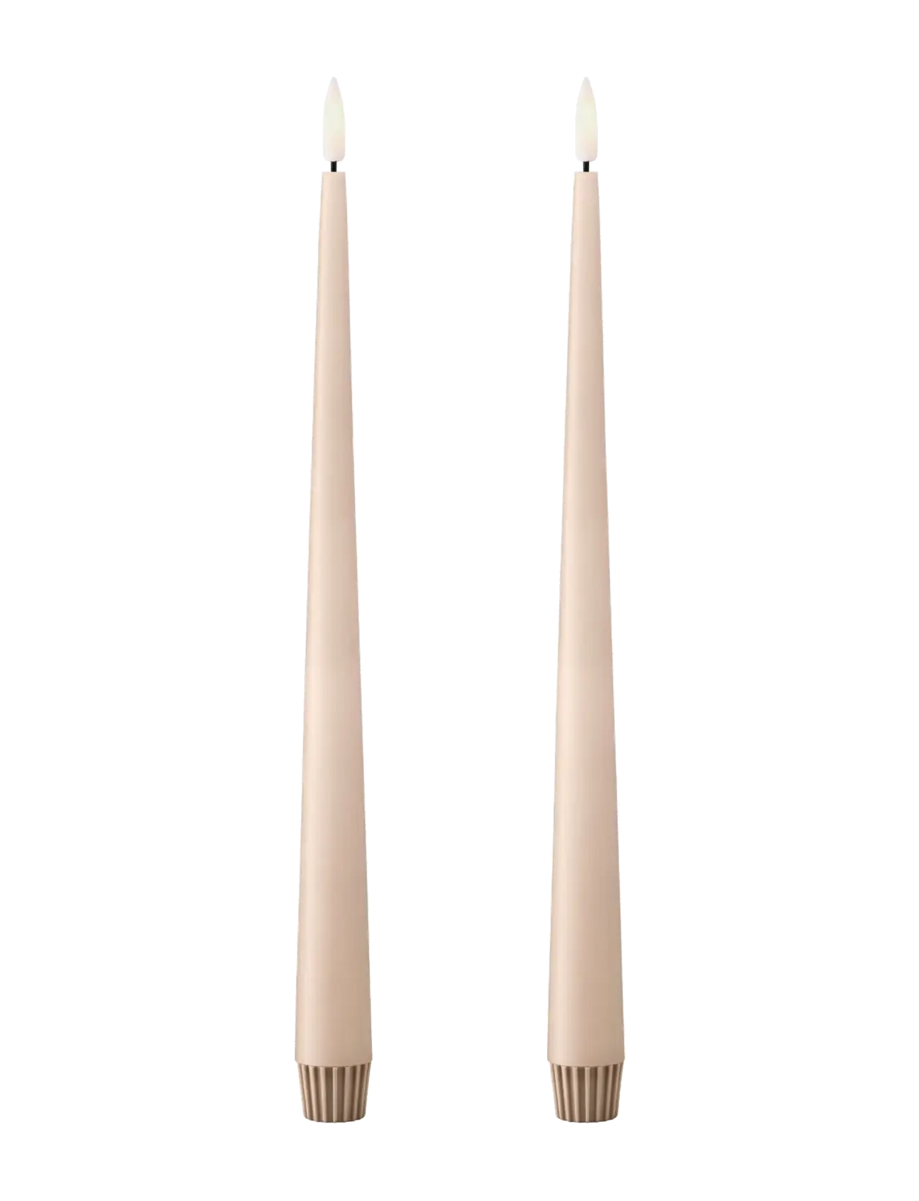 ester & erik Led Taper Candle 30Cm 2-Pack, H:30 cm, Candles, Creme - Homeware