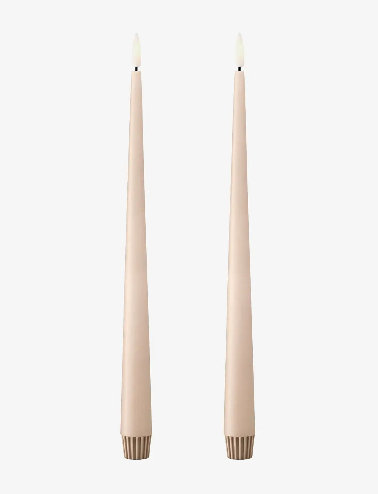 ester & erik - LED taper candle 30cm 2-pack - led lys - 11 ice latte - 0