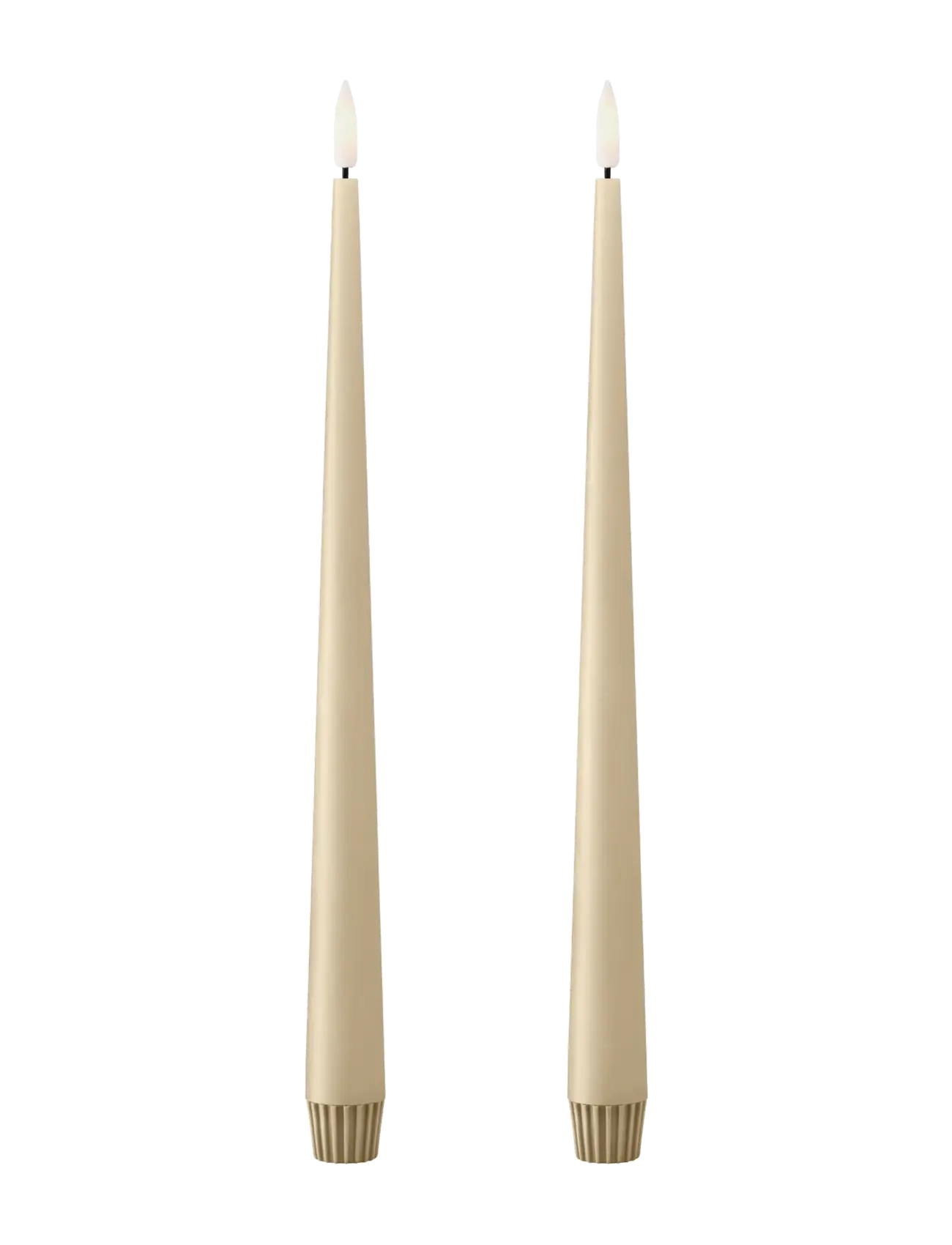 ester & erik Led Taper Candle 30cm 2-Pack, H:30 cm, Yellow, Stearinlys > Led-Lys, Unisex