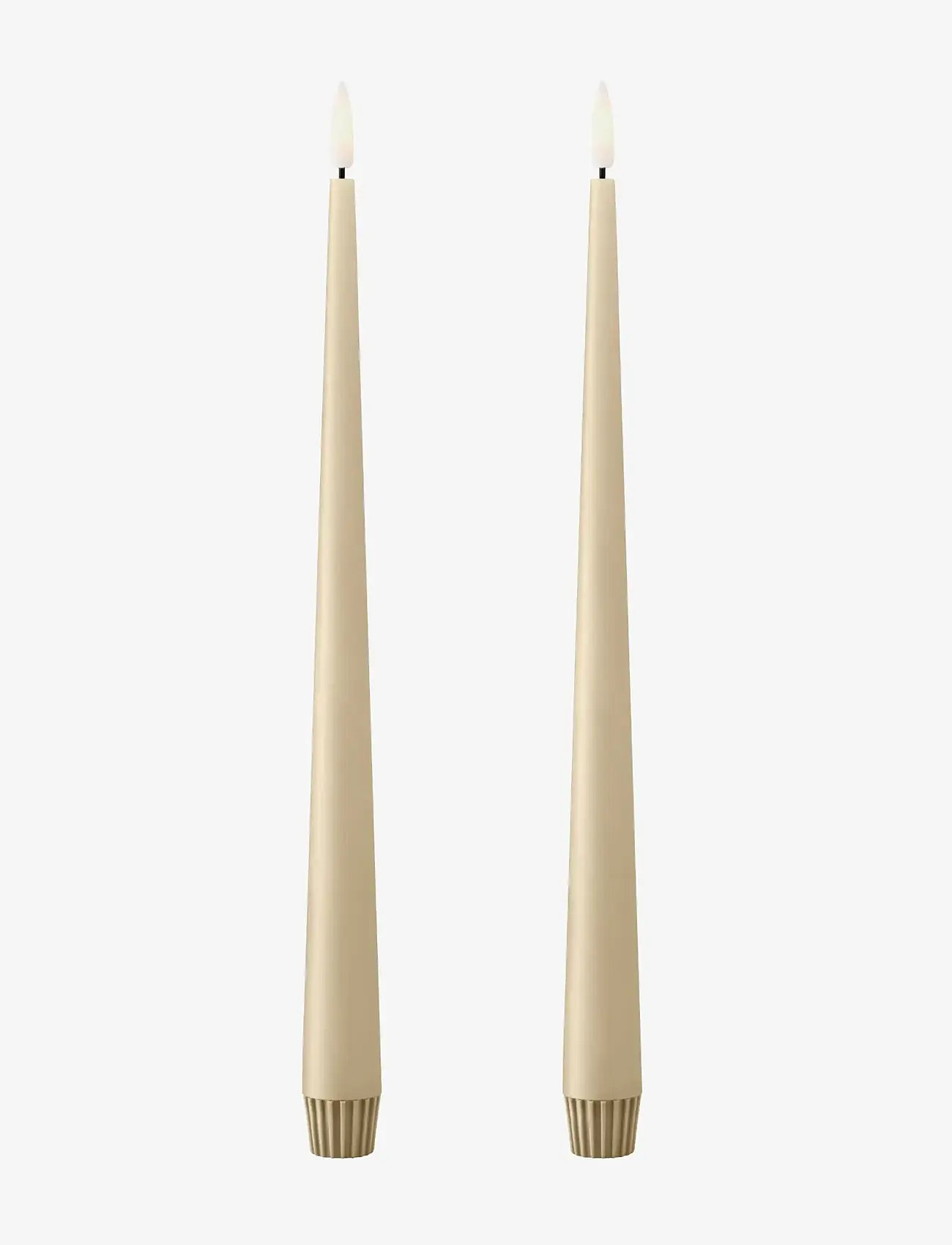 ester & erik - LED taper candle 30cm 2-pack - led küünlad - 14 pale ginger - 0