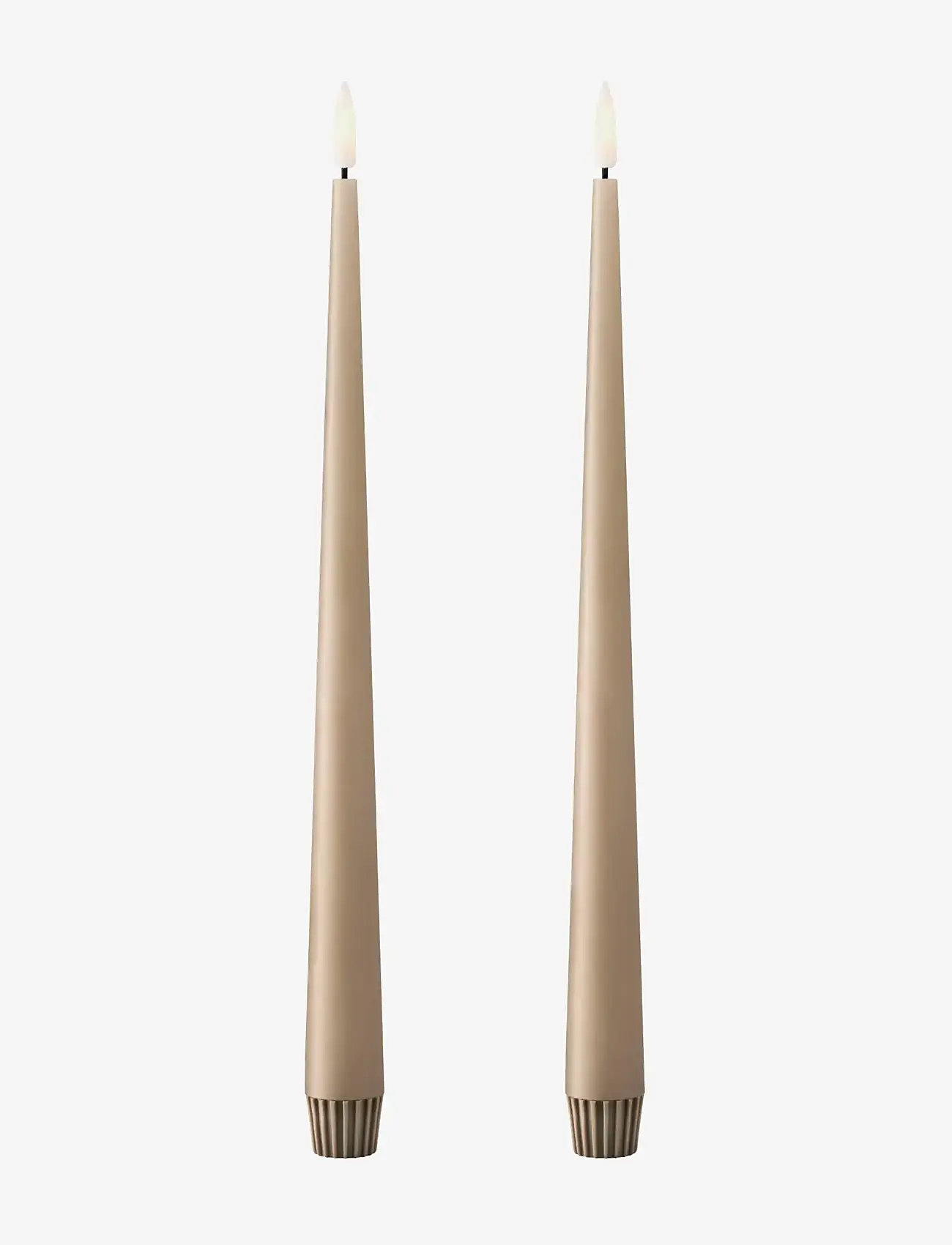 ester & erik - LED taper candle 30cm 2-pack - led lys - 18 nougat note - 0