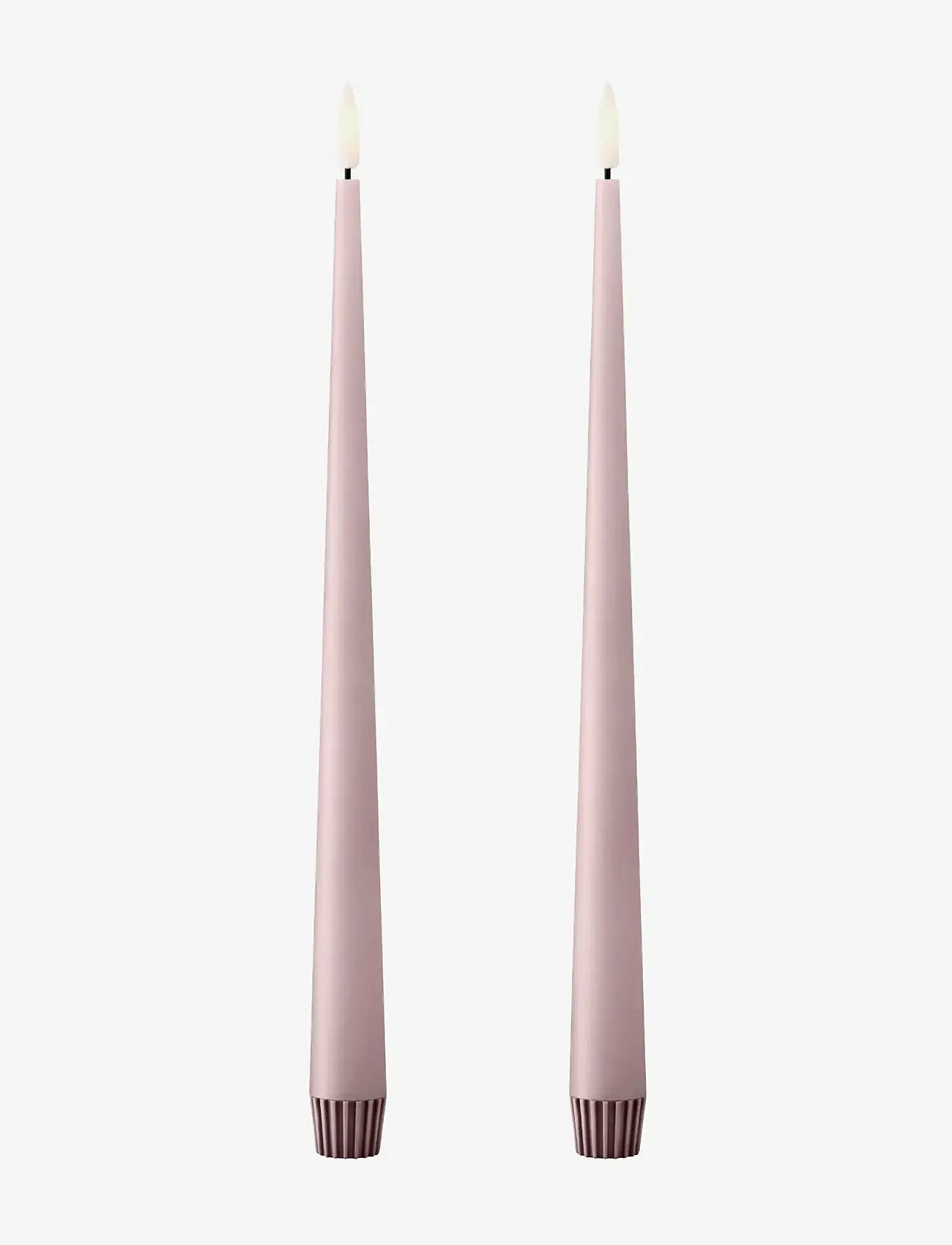 ester & erik - LED taper candle 30cm 2-pack - led lys - 52 soft rose - 0