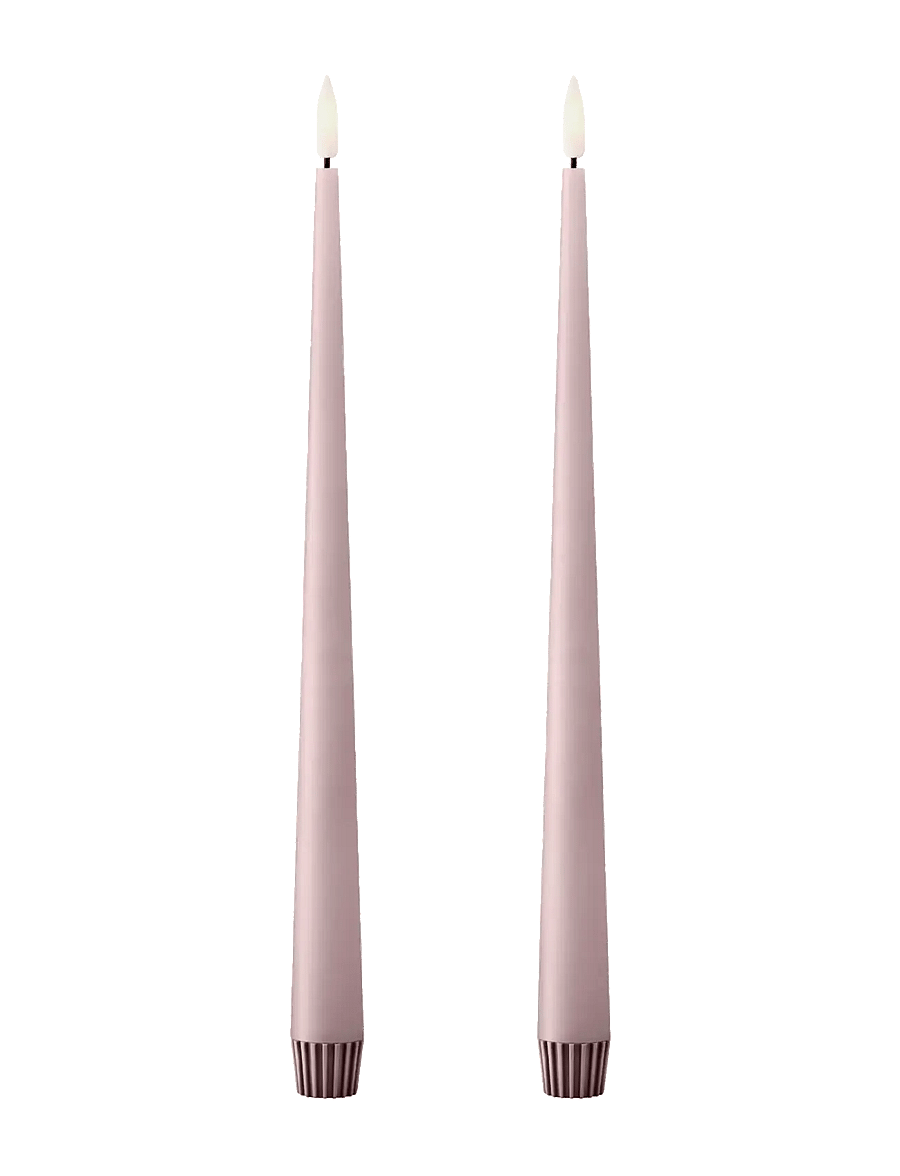 ester & erik - LED taper candle 30cm 2-pack - led küünlad - 52 soft rose - 0