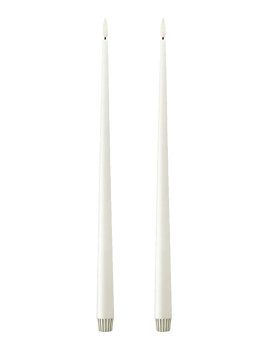 ester & erik - LED taper candle 40cm 2-pack - led žvakės - 10 silky - 1