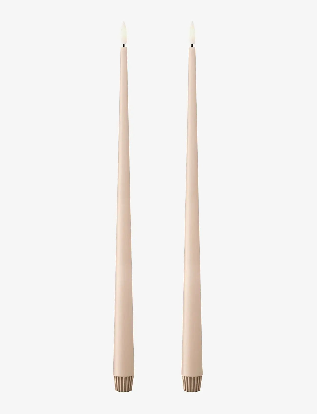 ester & erik - LED taper candle 40cm 2-pack - led candles - 11 ice latte - 0