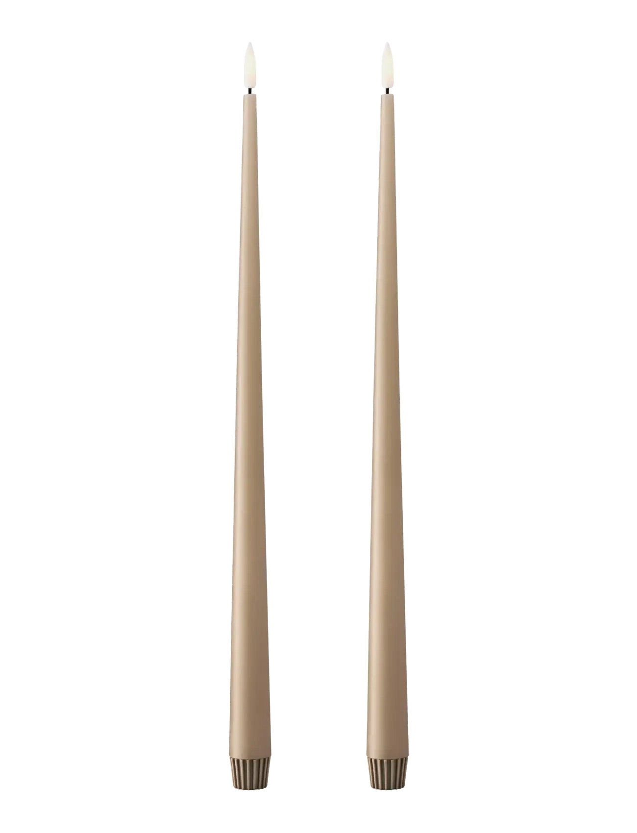 ester & erik Led Taper Candle 40Cm 2-Pack, LED-lys, Brun, Str: H:40CM