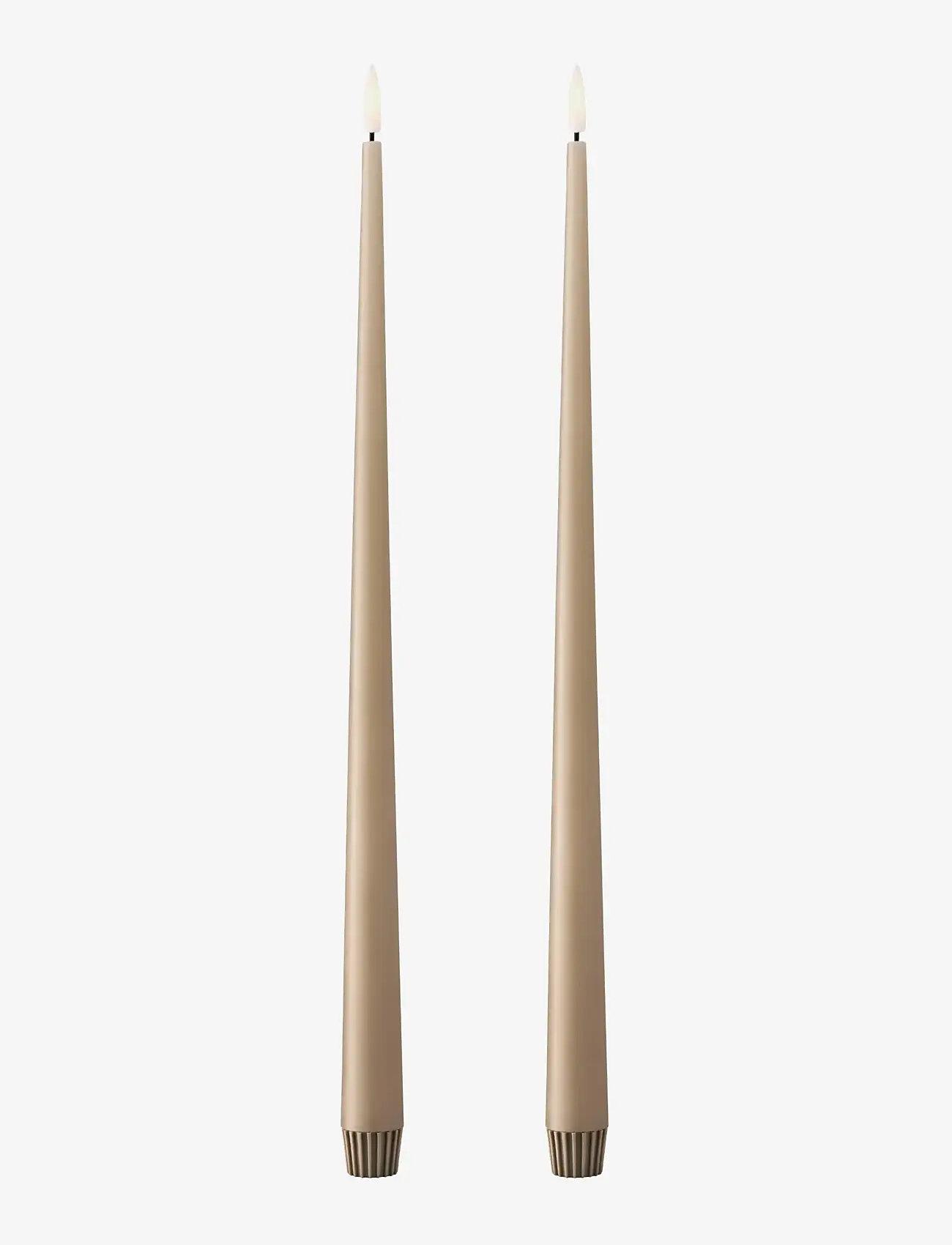 ester & erik - LED taper candle 40cm 2-pack - led lys - 18 nougat note - 0