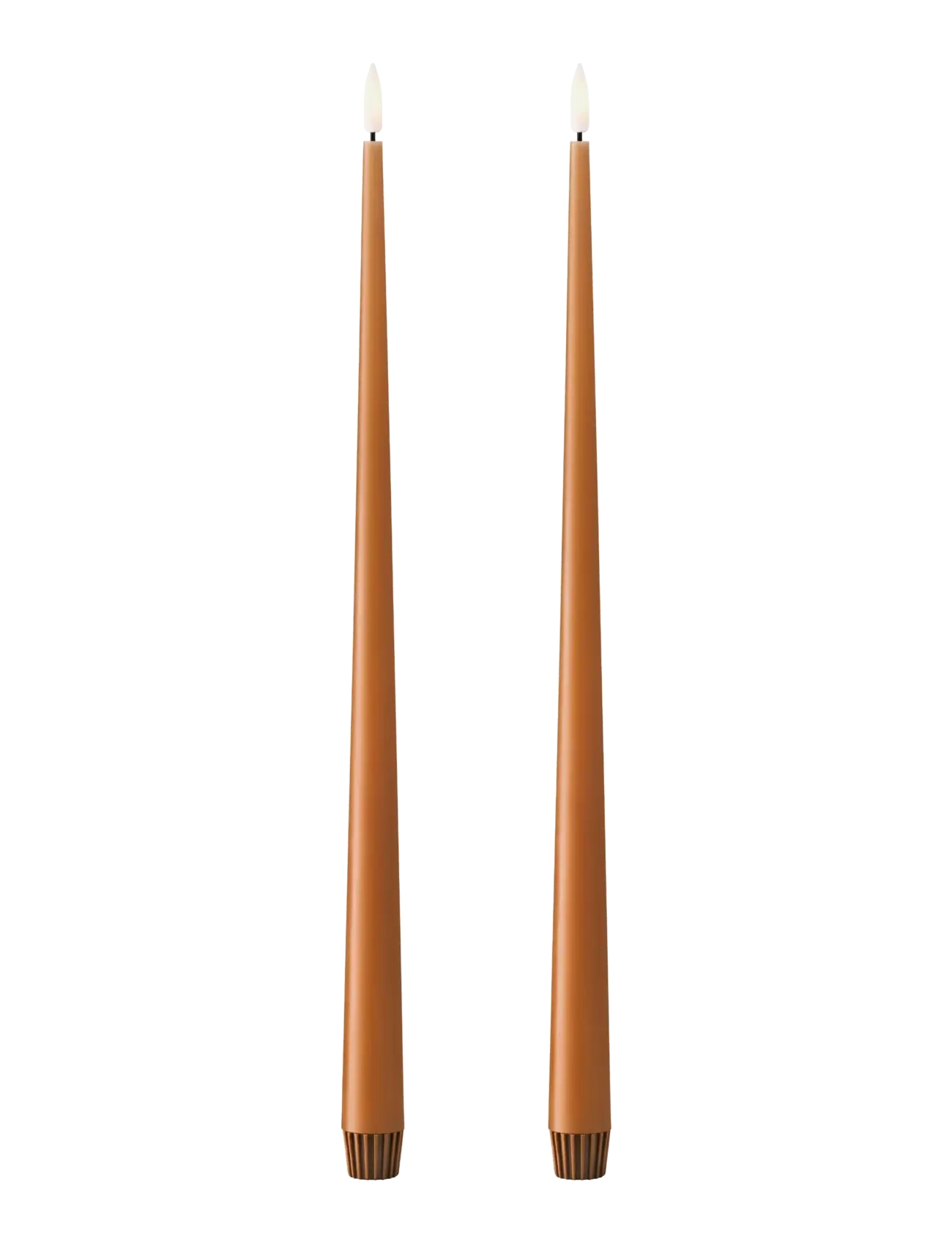 ester & erik Led Taper Candle 40Cm 2-Pack, LED-lys, Brun, Str: H:40CM