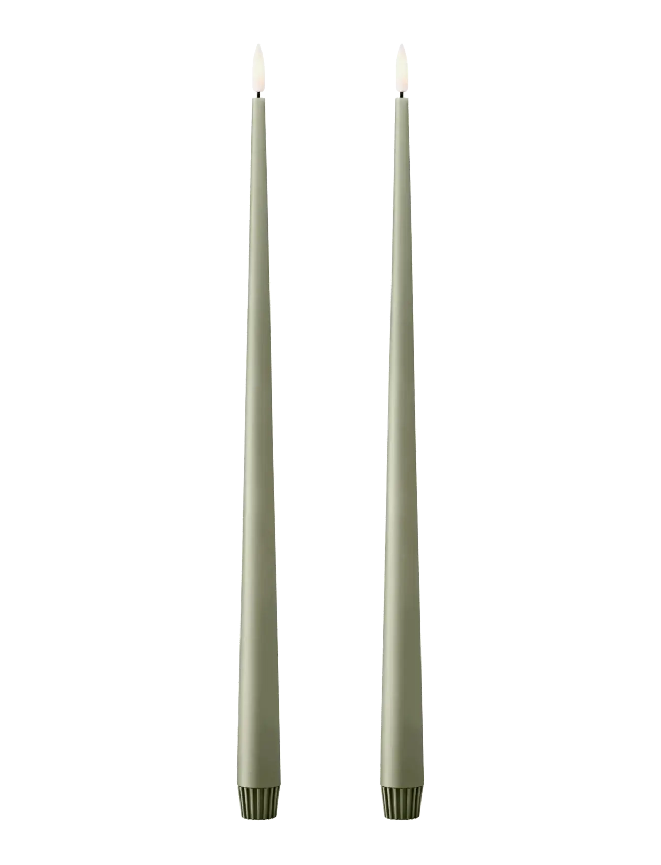 ester & erik Led Taper Candle 40Cm 2-Pack, LED-lys, Grøn, Str: H:40CM