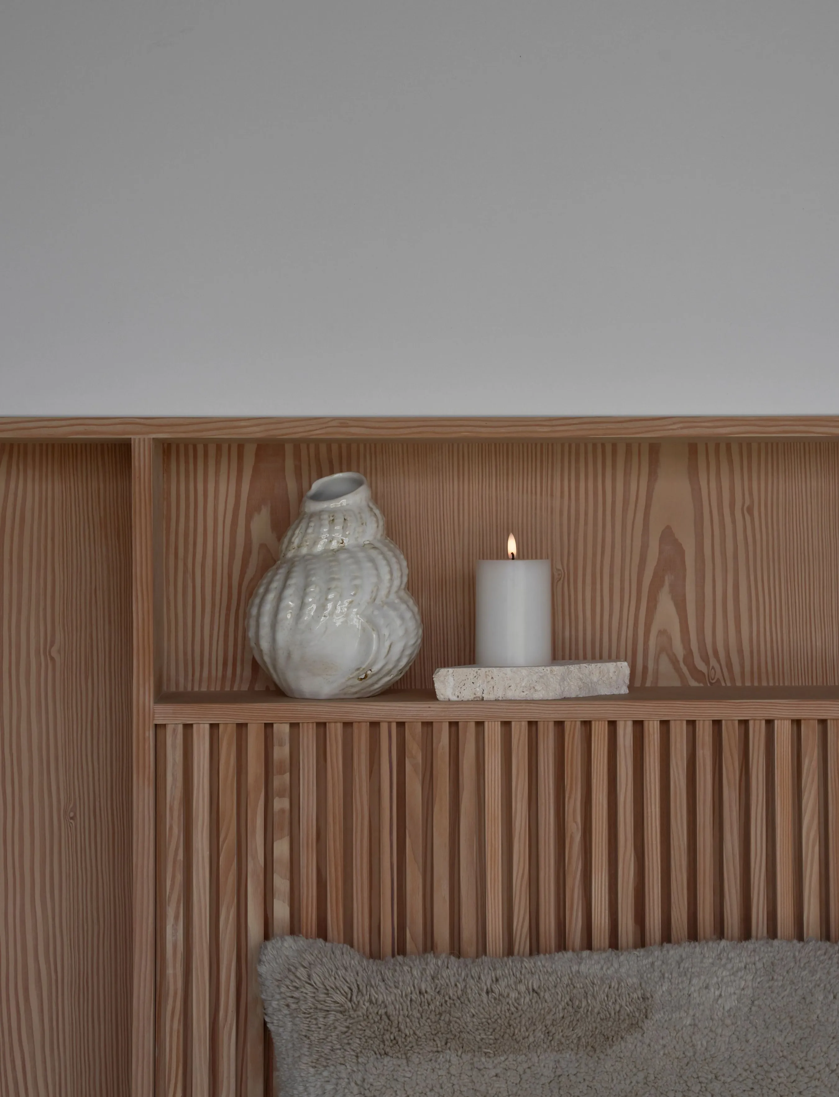 ester & erik Led Pillar Candle 10Cm, H:10 cm, Candles, Weiß - Homeware