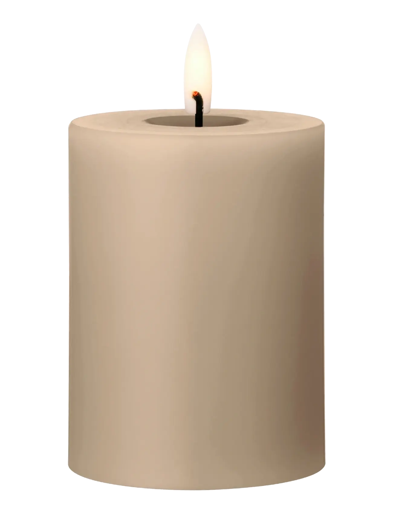 ester & erik Led Pillar Candle 10Cm, H:10 cm, Candles, Beige - Homeware