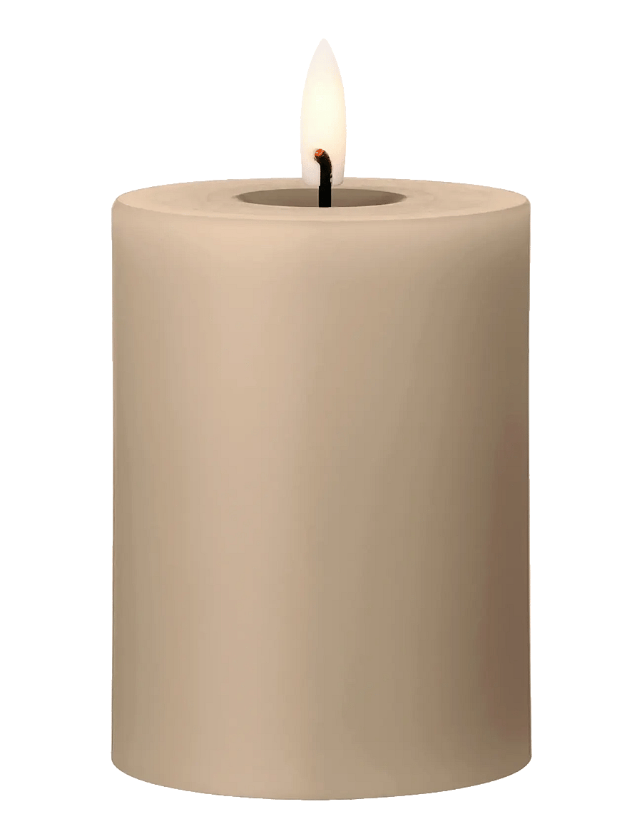 ester & erik - LED pillar candle 10cm - led žvakės - 18 nougat note - 0