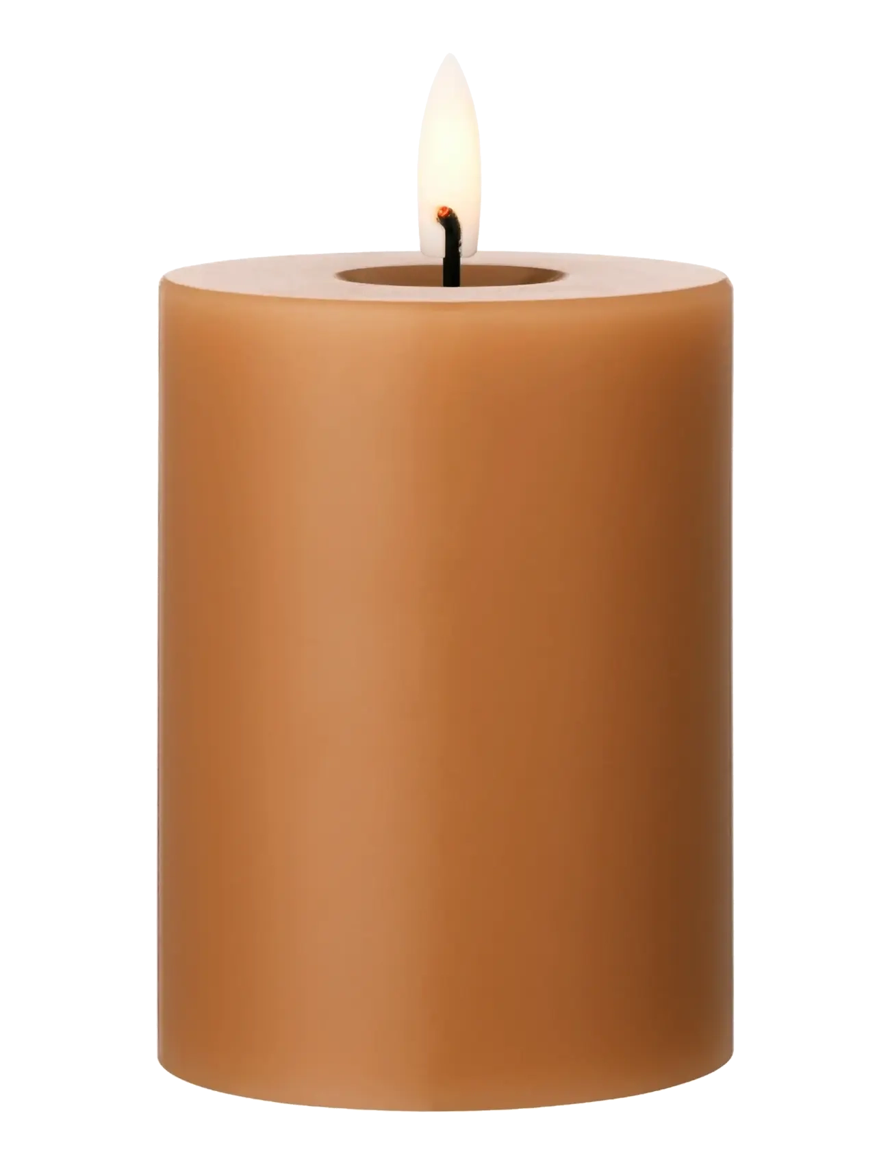 ester & erik Led Pillar Candle 10Cm, H:10 cm, Candles, Braun - Homeware