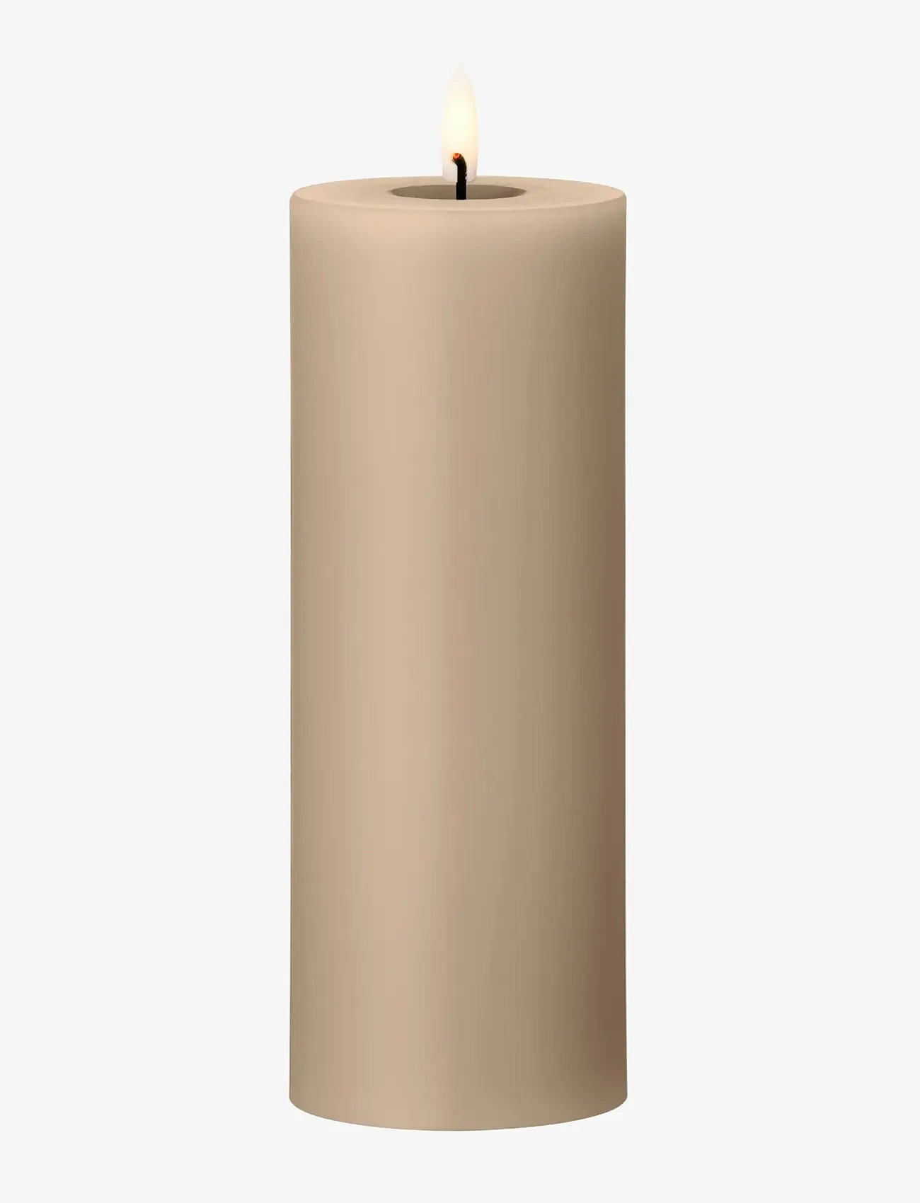 ester & erik - LED pillar candle 20cm - led lys - 18 nougat note - 0