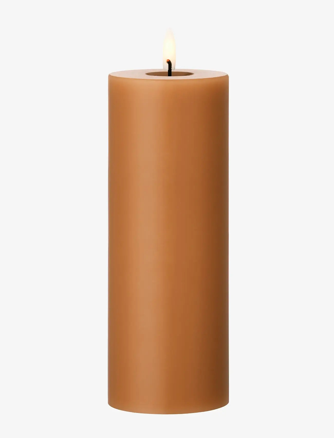 ester & erik - LED pillar candle 20cm - led lys - 23 raw toffee - 0