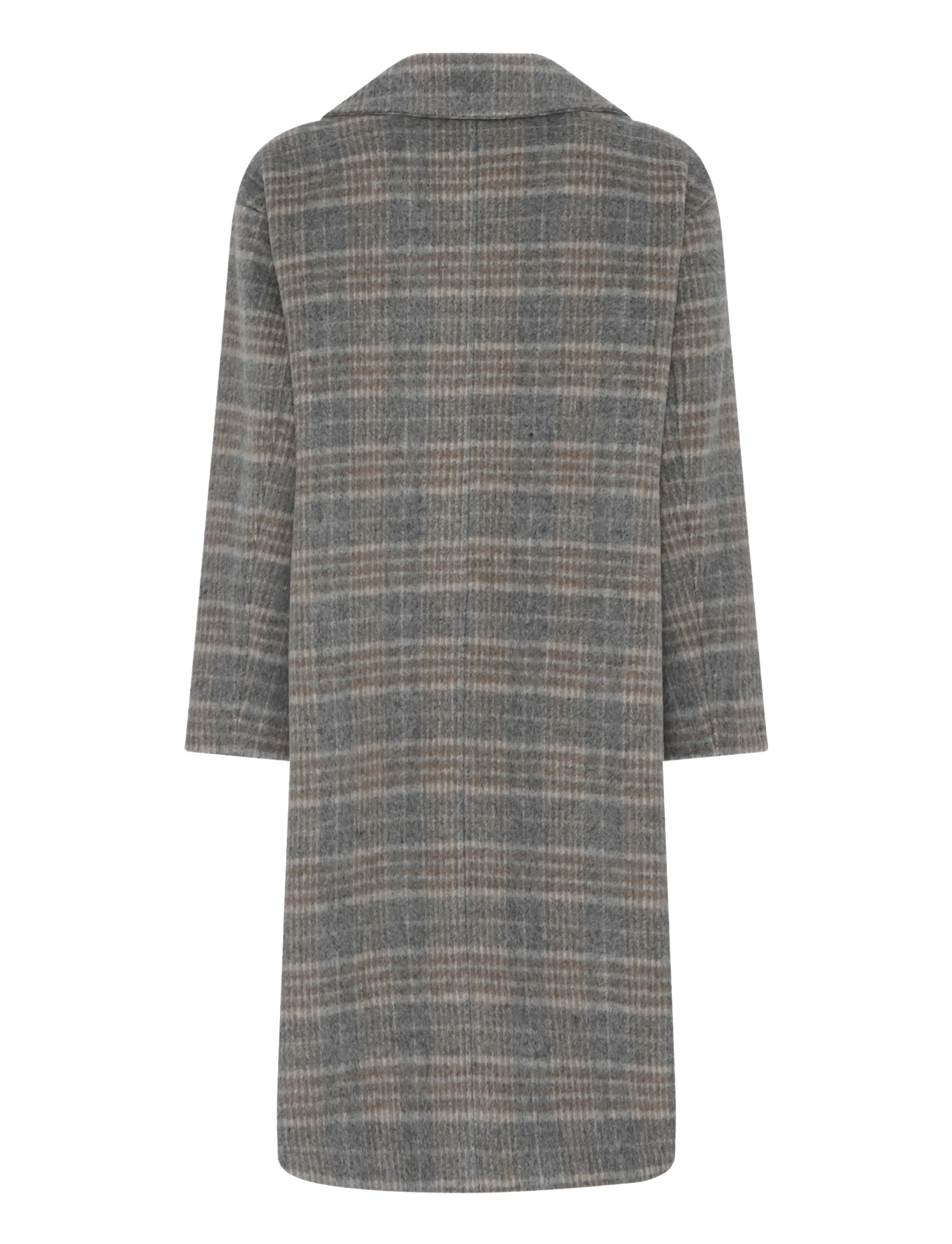 Etage - Wool Coat long - ytterkläder - blue check - 2