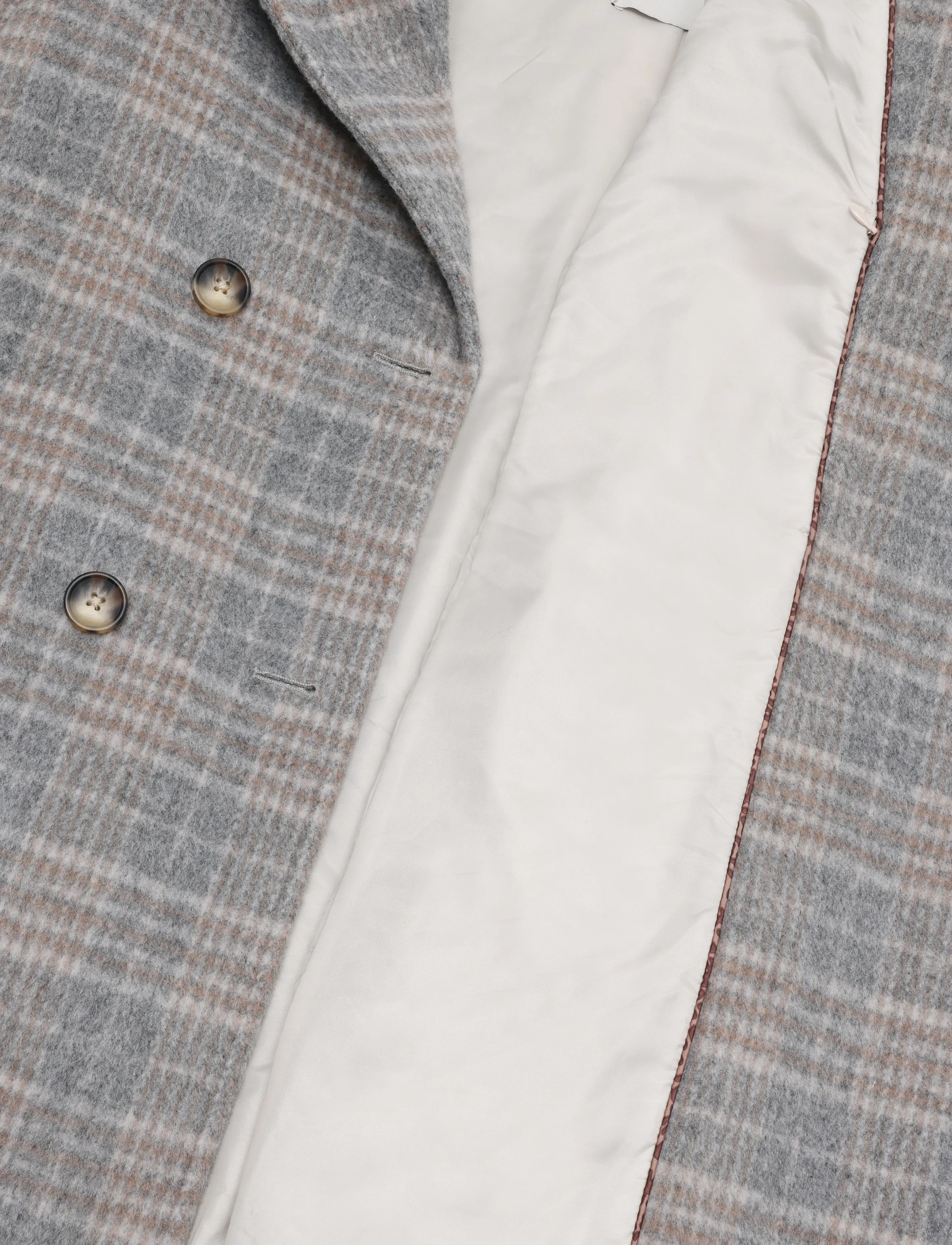 Etage - Wool Coat long - wollmäntel - blue check - 5