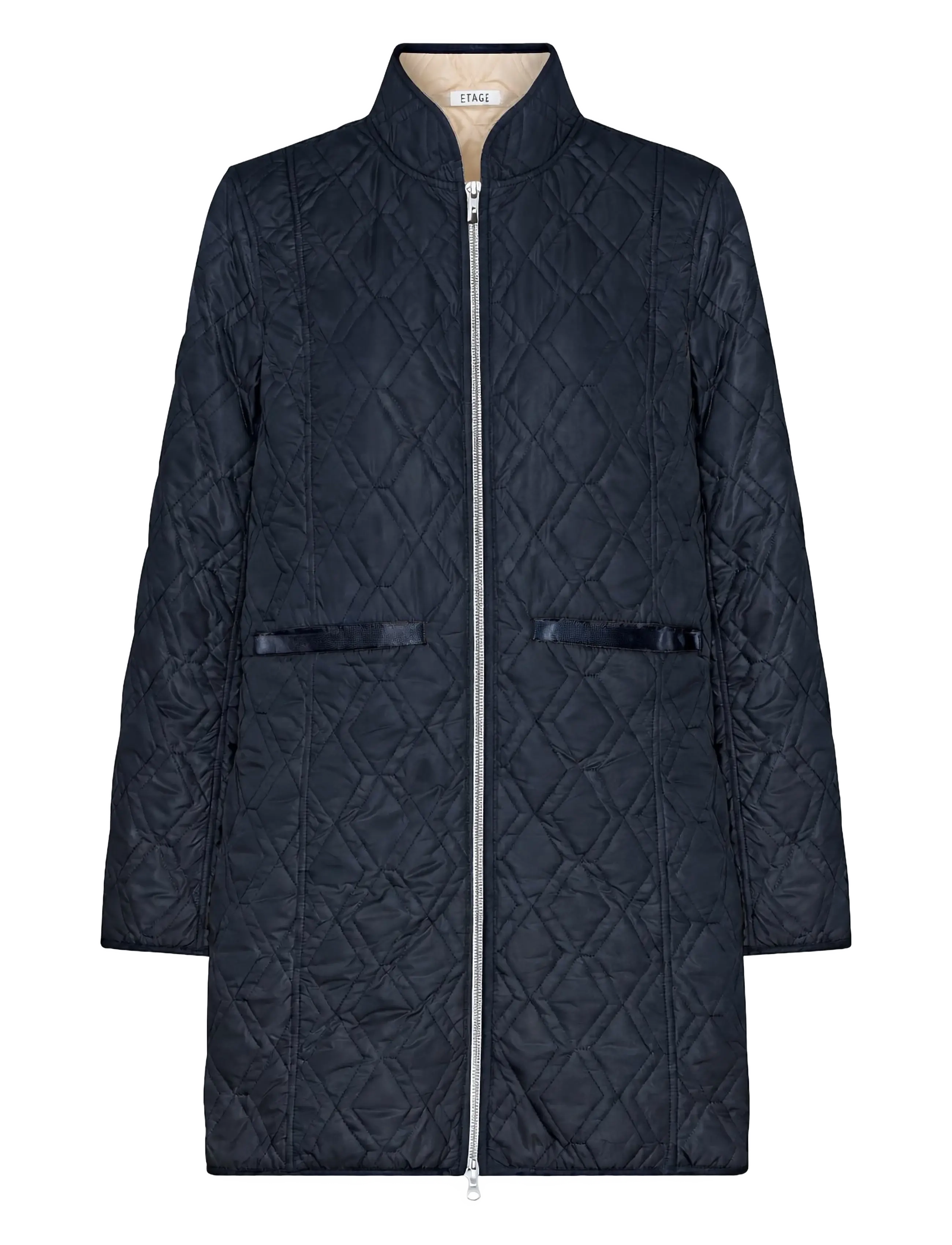 Etage Quilted Jacket long - Etage - DARK NAVY / navy