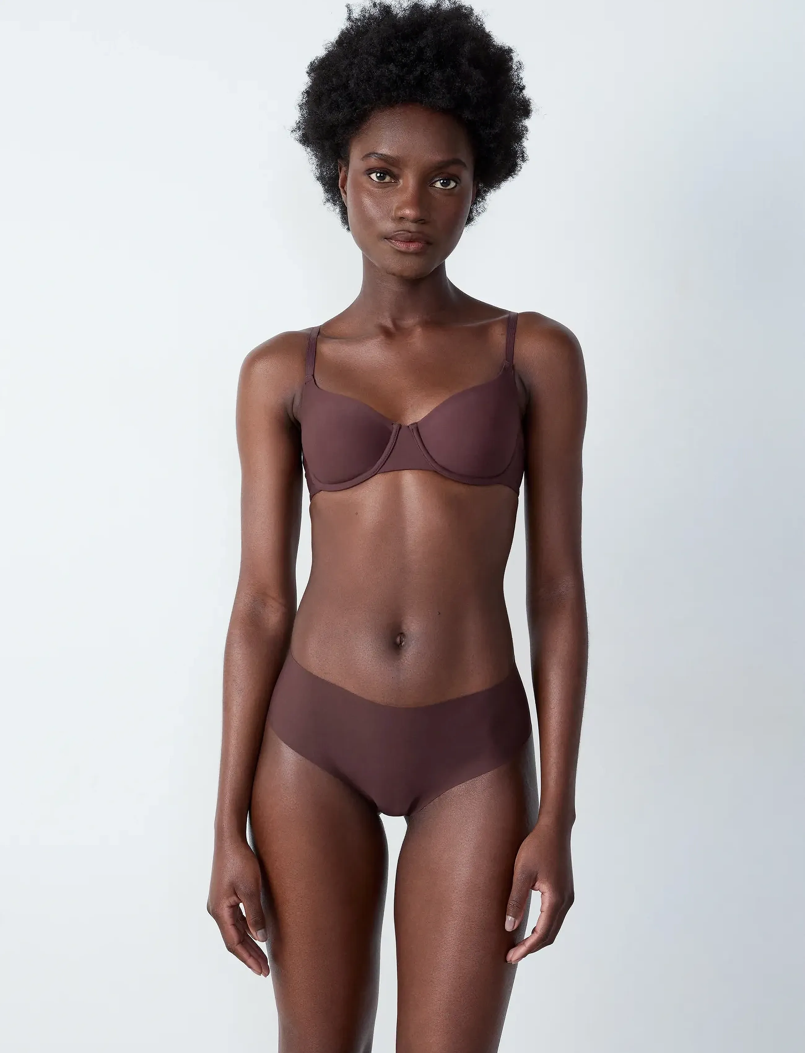 Etam Pure Fit Wireless Bra, Kvinder, Bøjlefri BH, Brun, Str: 70 B