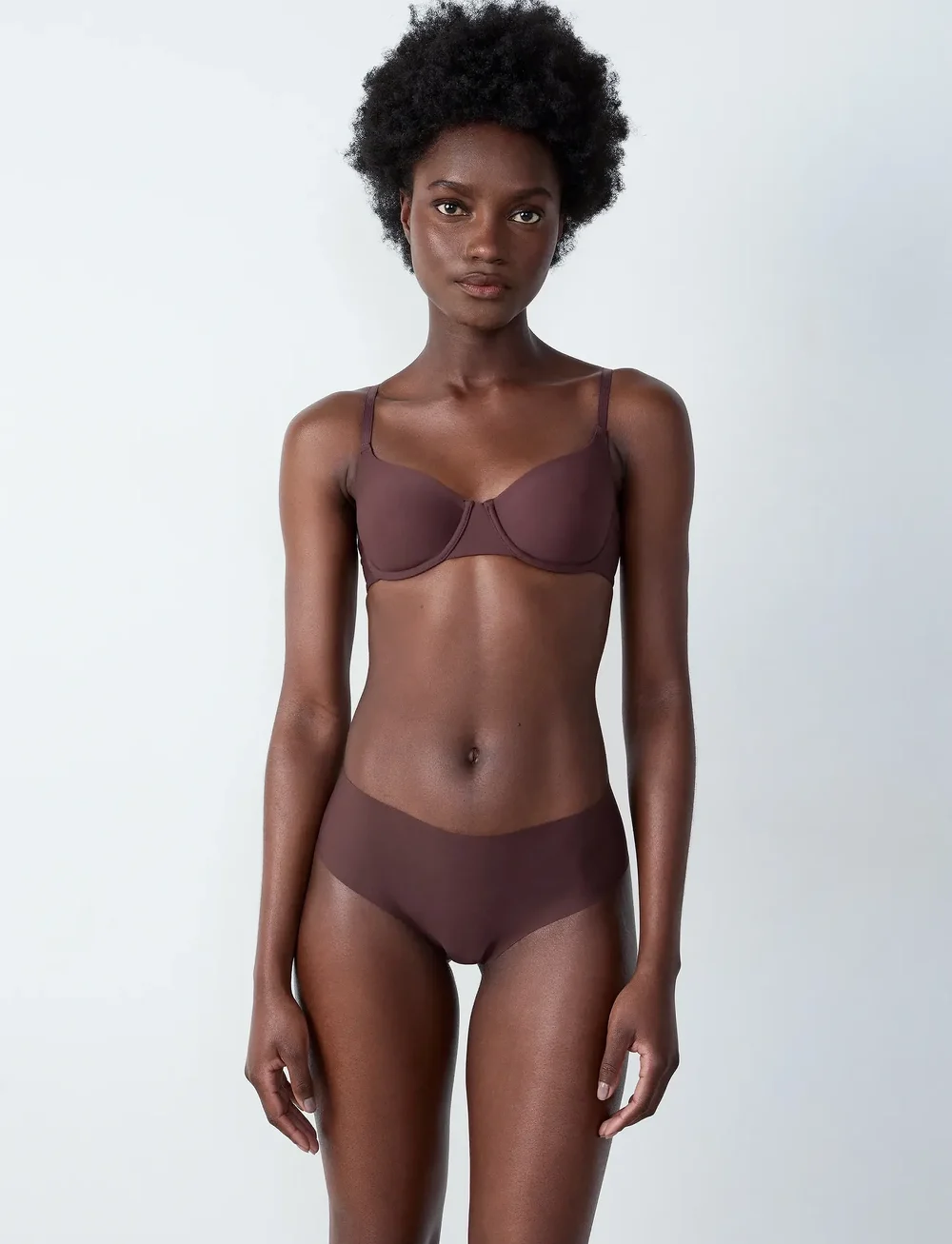 Etam - PURE FIT - WIRELESS BRA - bügellose bhs - brown - 0