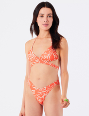 Etam - TAILA - BIKI HIGH LEG - bikinio kelnaitės - print. coral backgr - 2