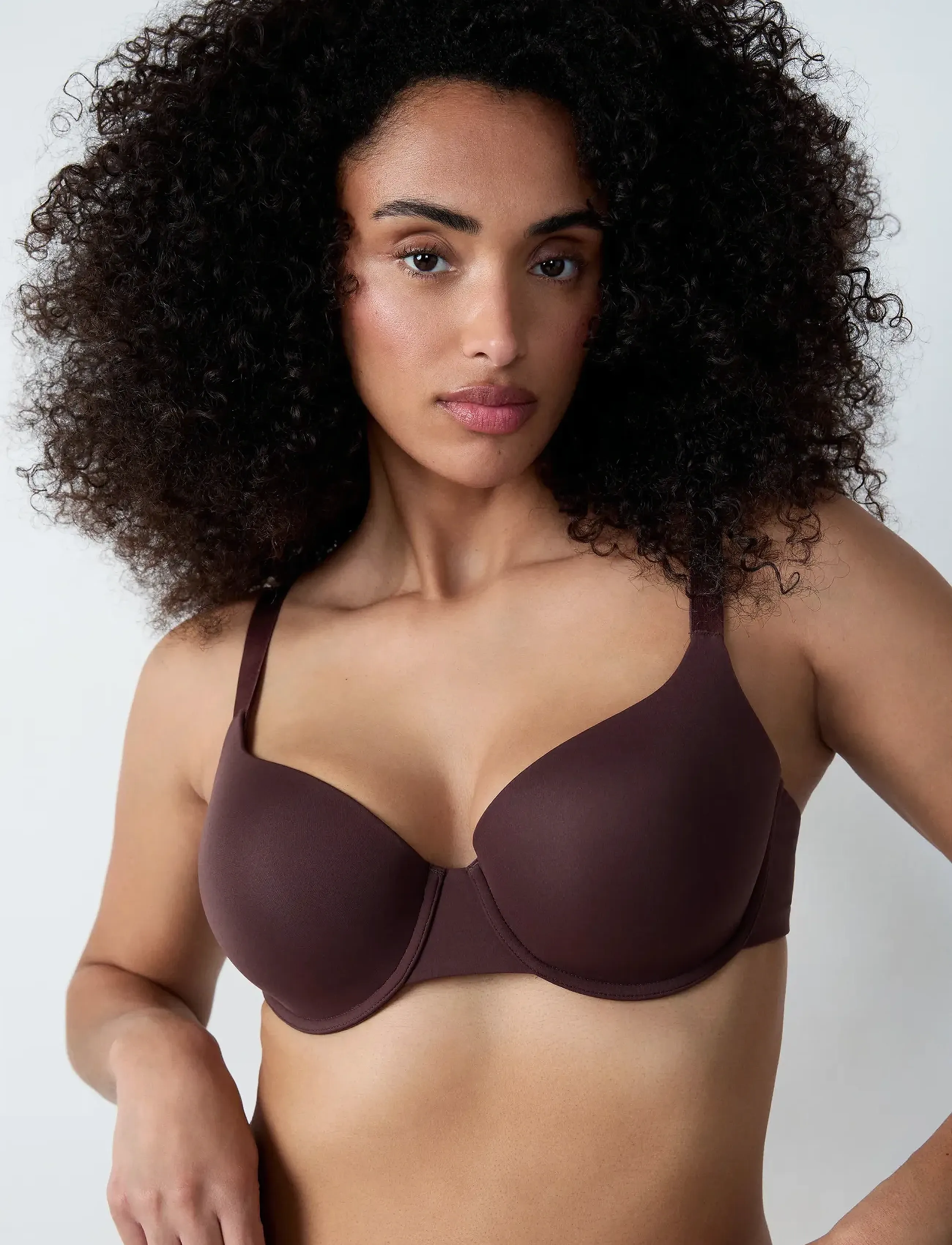 Etam Pure Fit Light Padded Classic Bra, Kvinder, Polstret BH, Brun, Str: 70 C