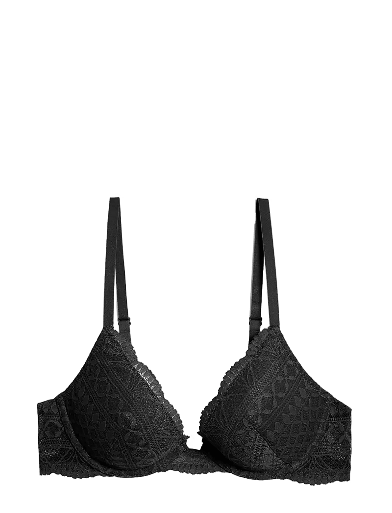 Etam - IDOLE - N*2 PLUNGE PUSH-UP BRA - push up bras - black - 1