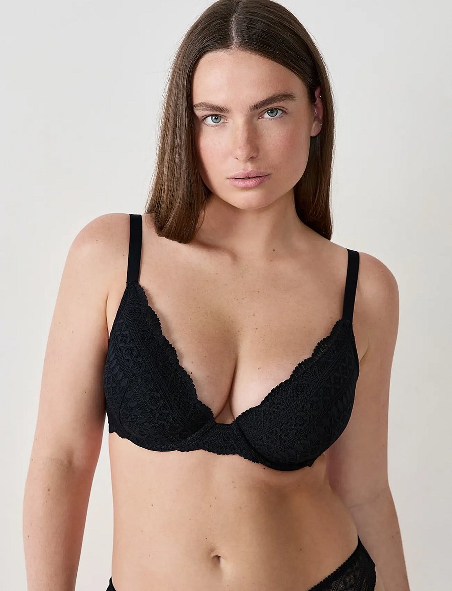 Etam - IDOLE - N*2 PLUNGE PUSH-UP BRA - push-up krūšturi - black - 5