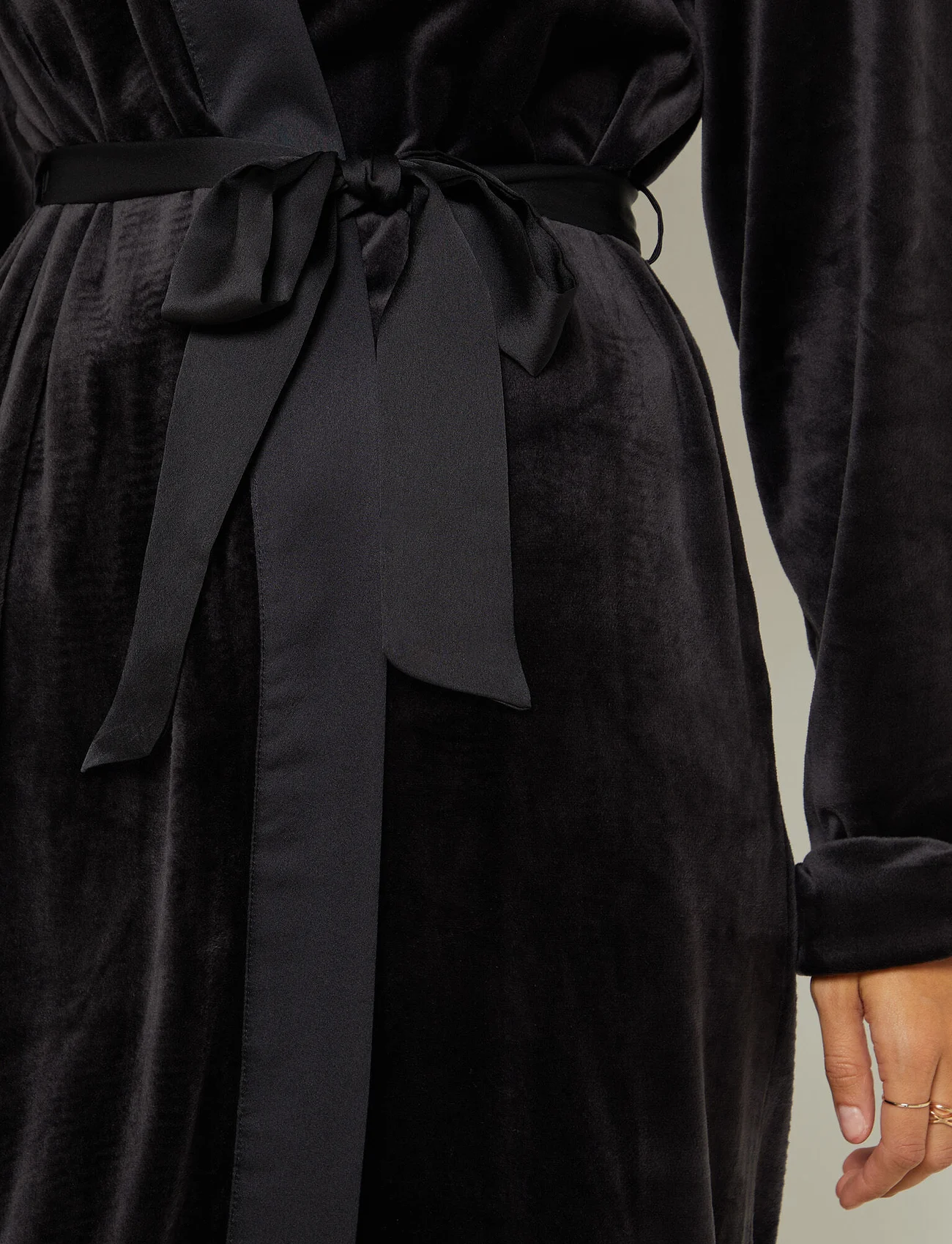 Etam - Wenny Pajama Robe - halāti - black - 0