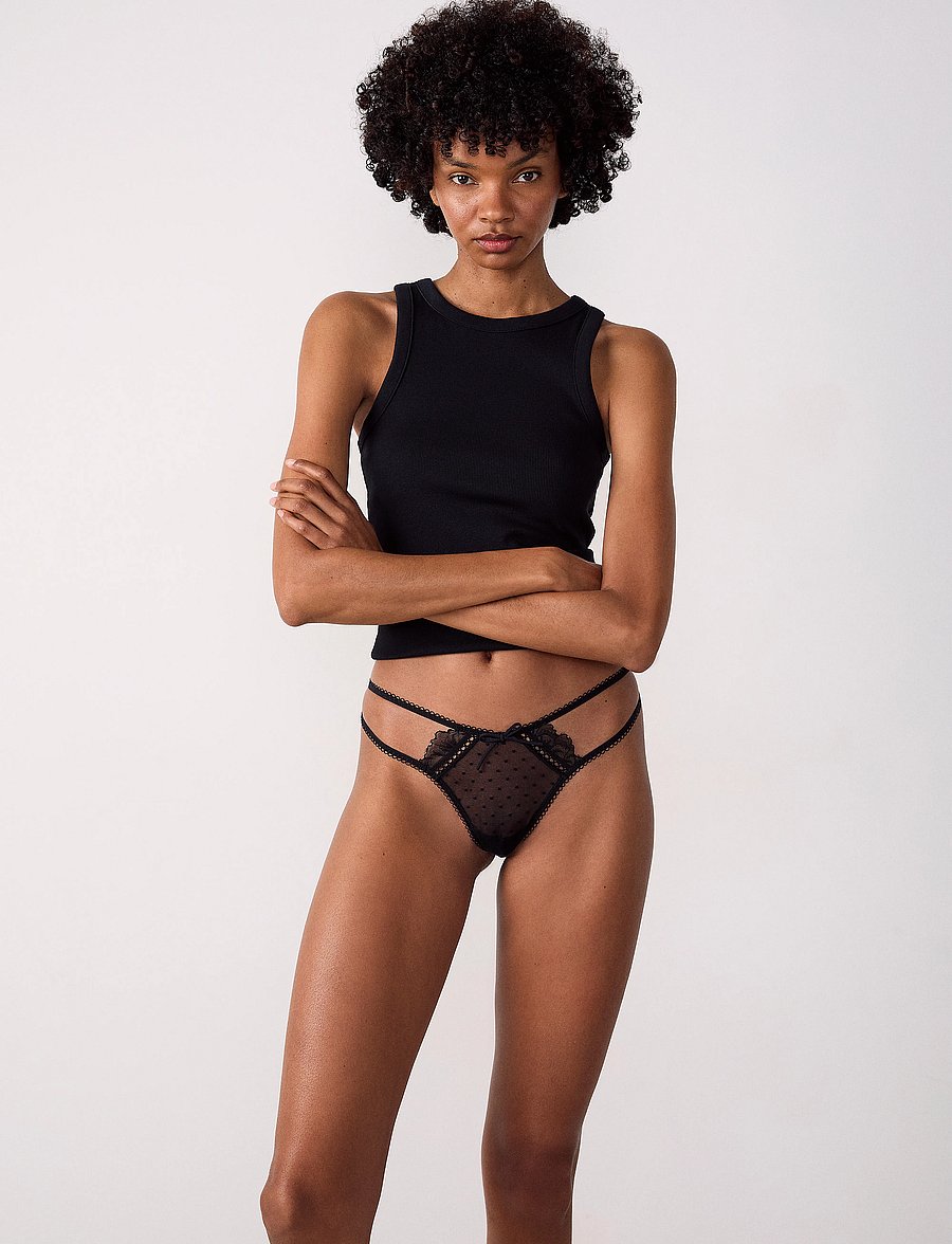 Etam - PETRA - TANGA - stringid - black - 2