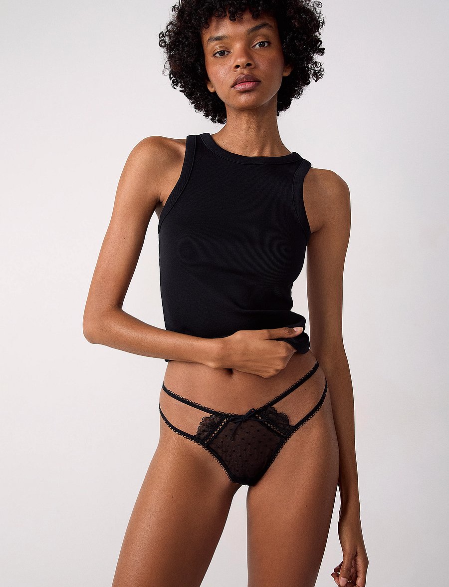 Etam - PETRA - TANGA - stringid - black - 5