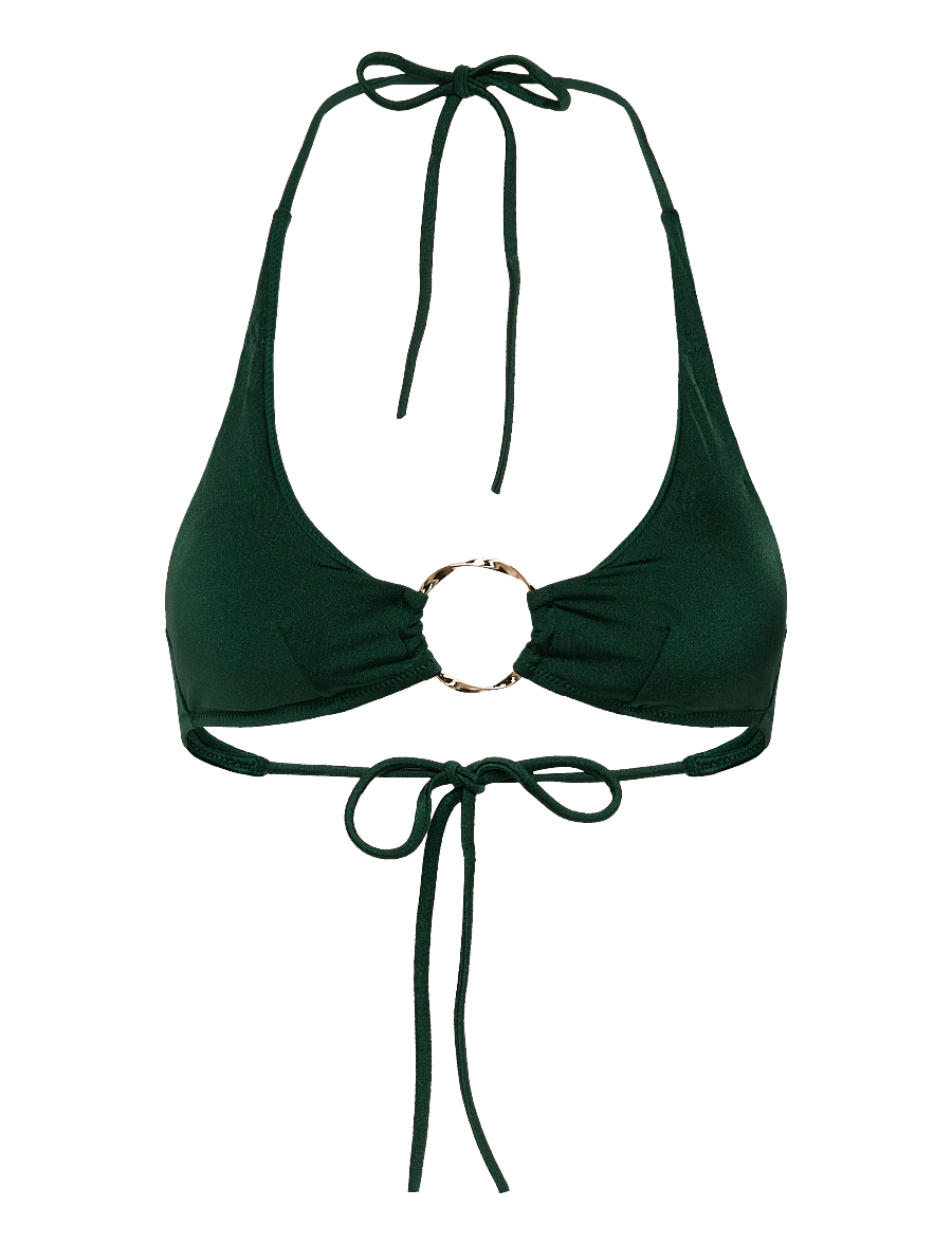 Etam - SABLES - UNWIRED WIRELESS TRIANGLE BRA SWIMSUIT - triangelformad bikinis - green - 1